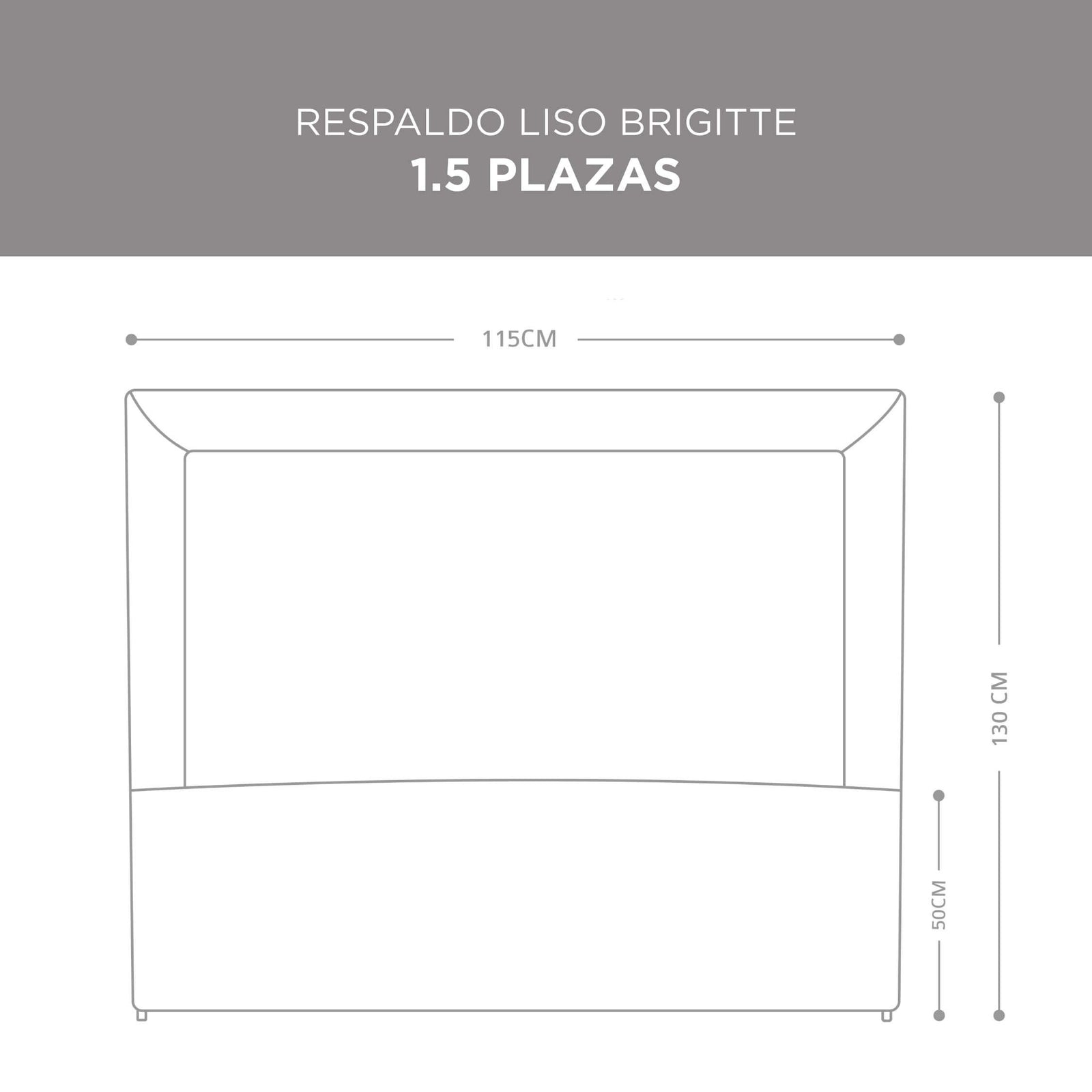 Respaldo Liso Brigitte Beige