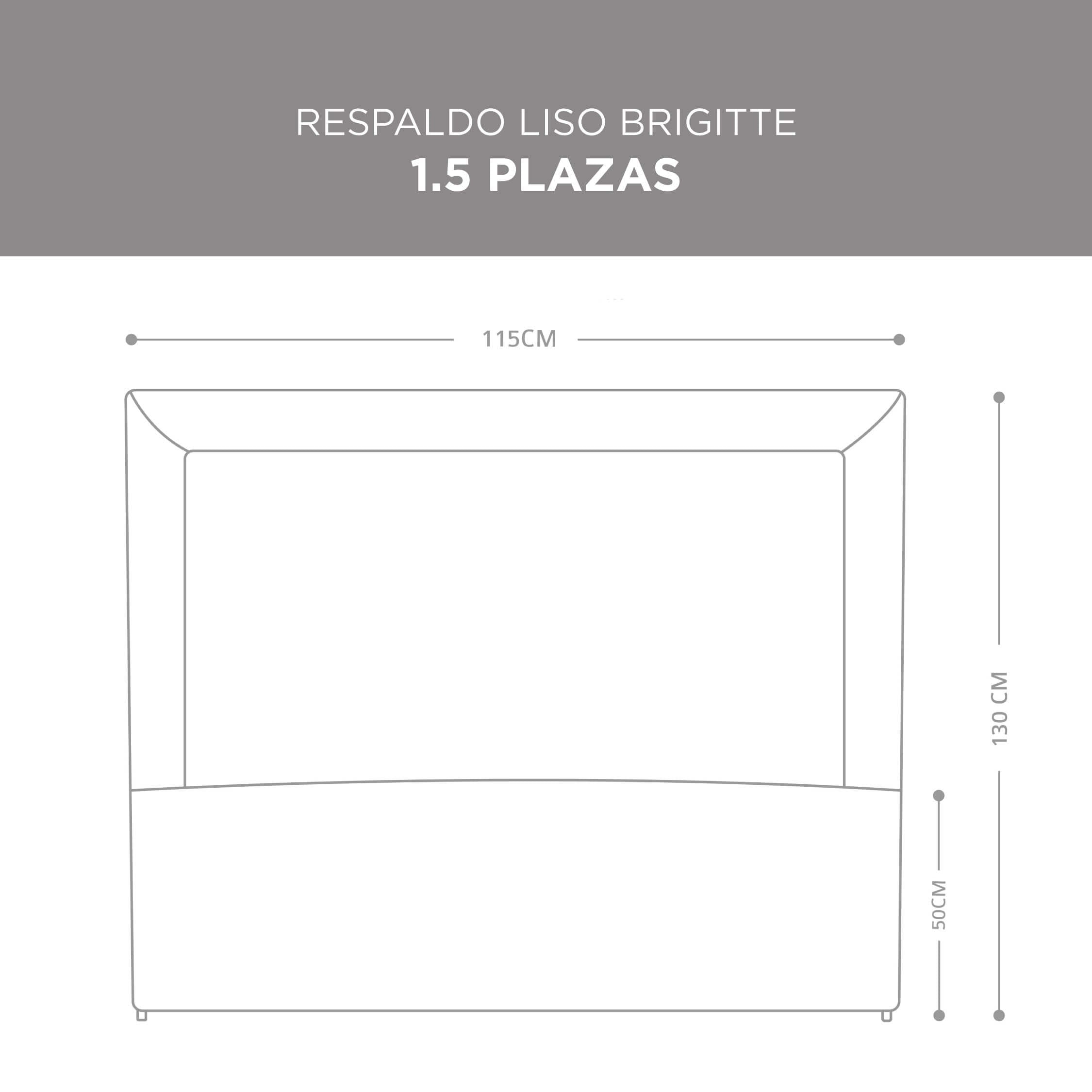 Respaldo Liso Brigitte Perla