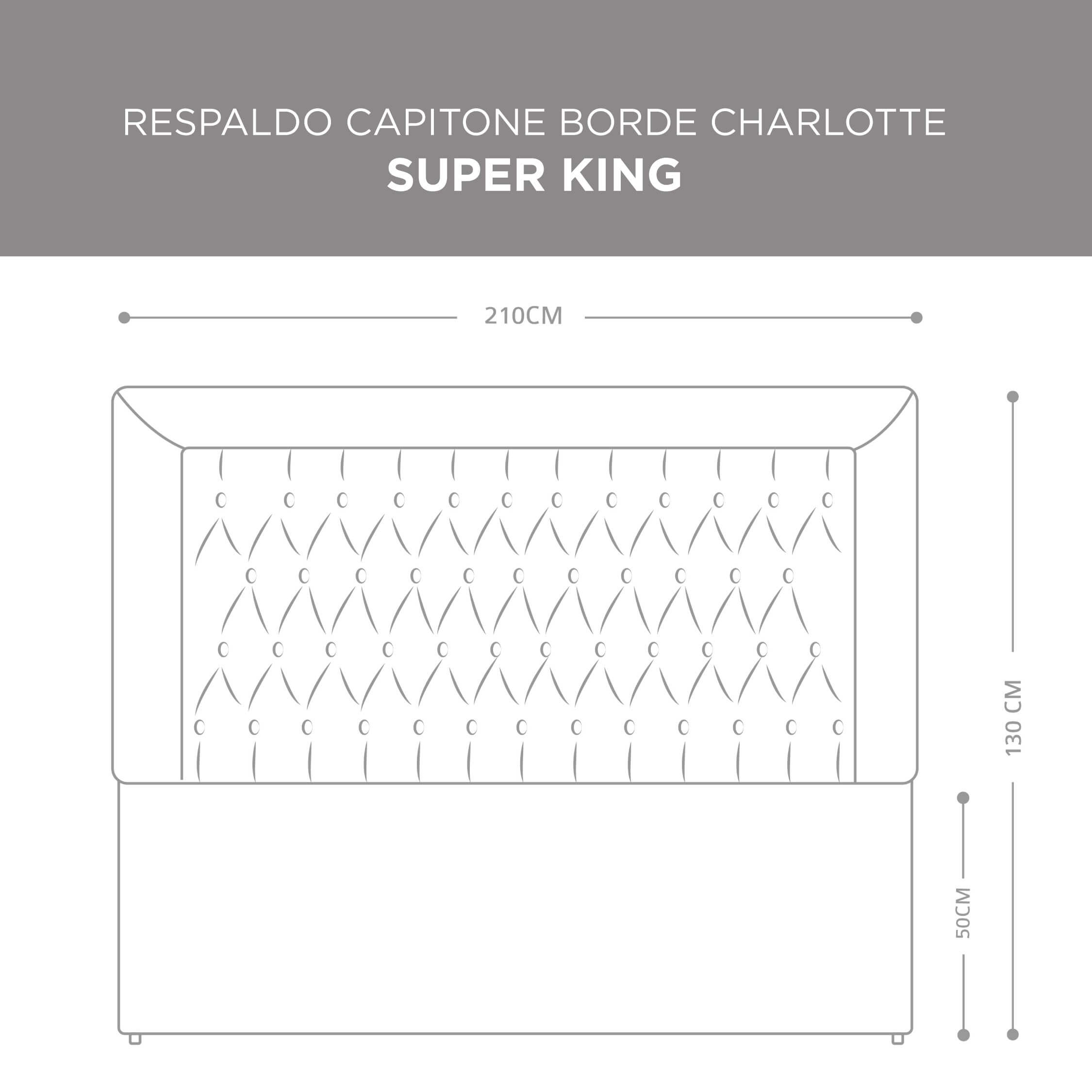 Respaldo Capitoné Borde Charlotte Perla