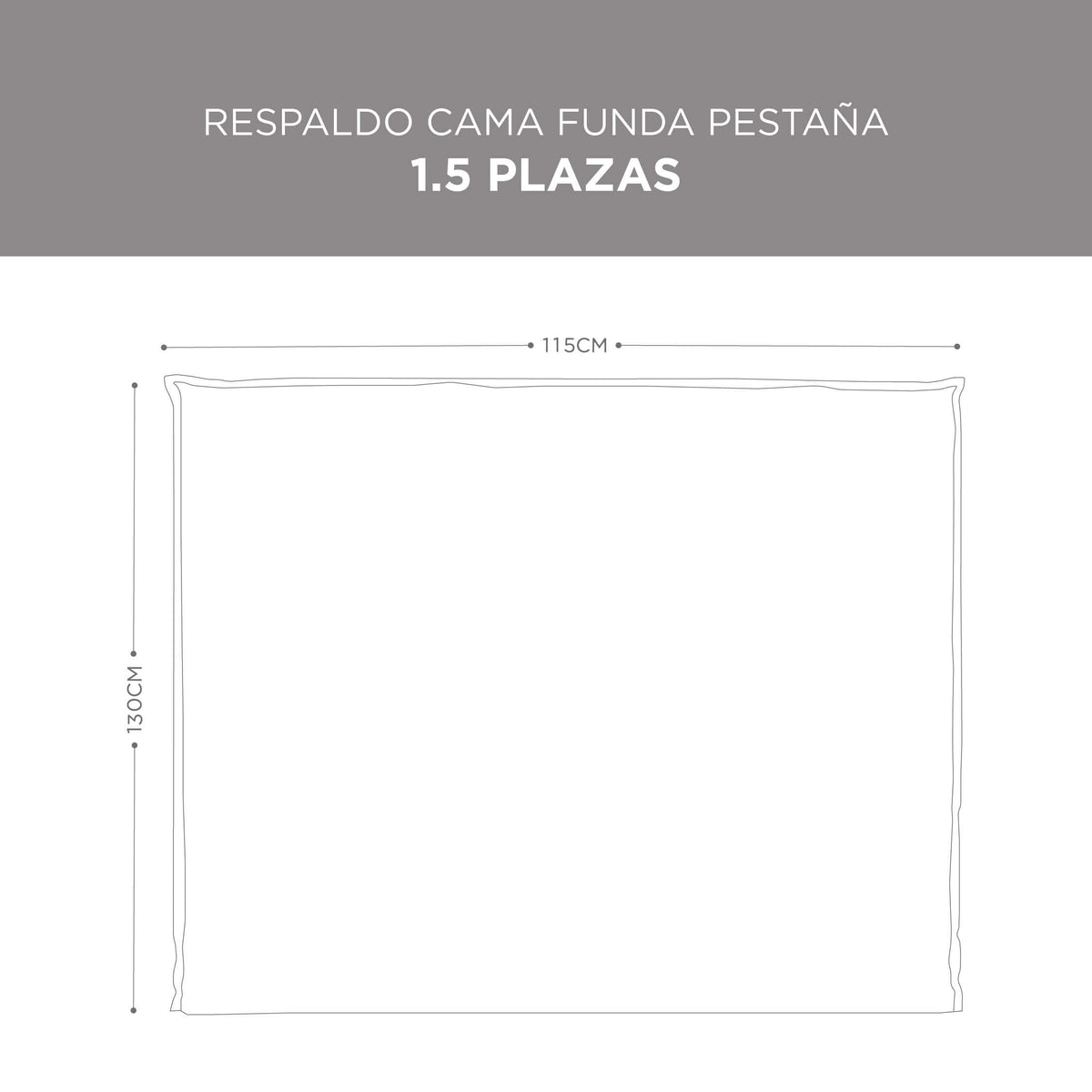 Respaldo Funda Algodón Pestaña Taupe
