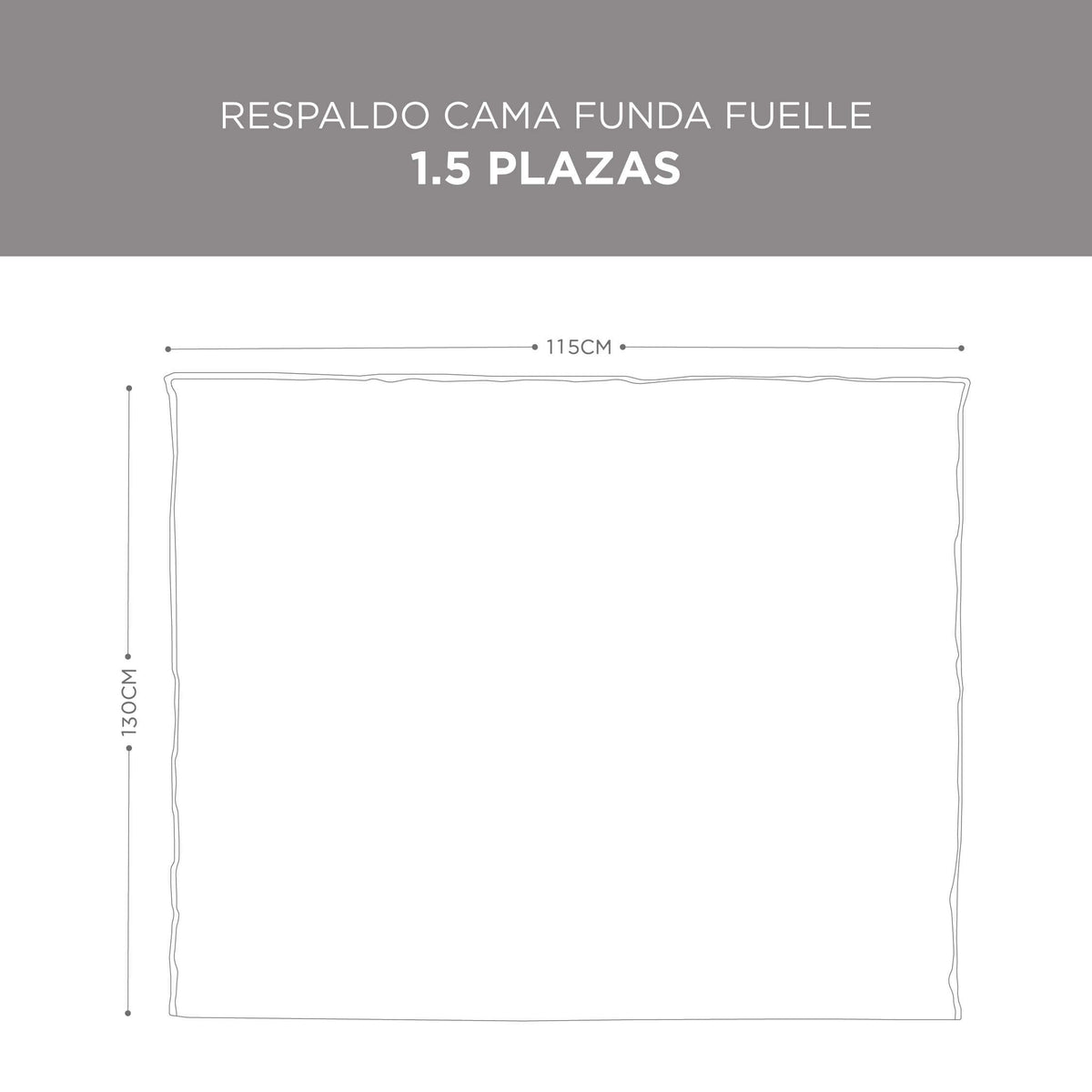 Respaldo Funda Algodón Fuelle Visón