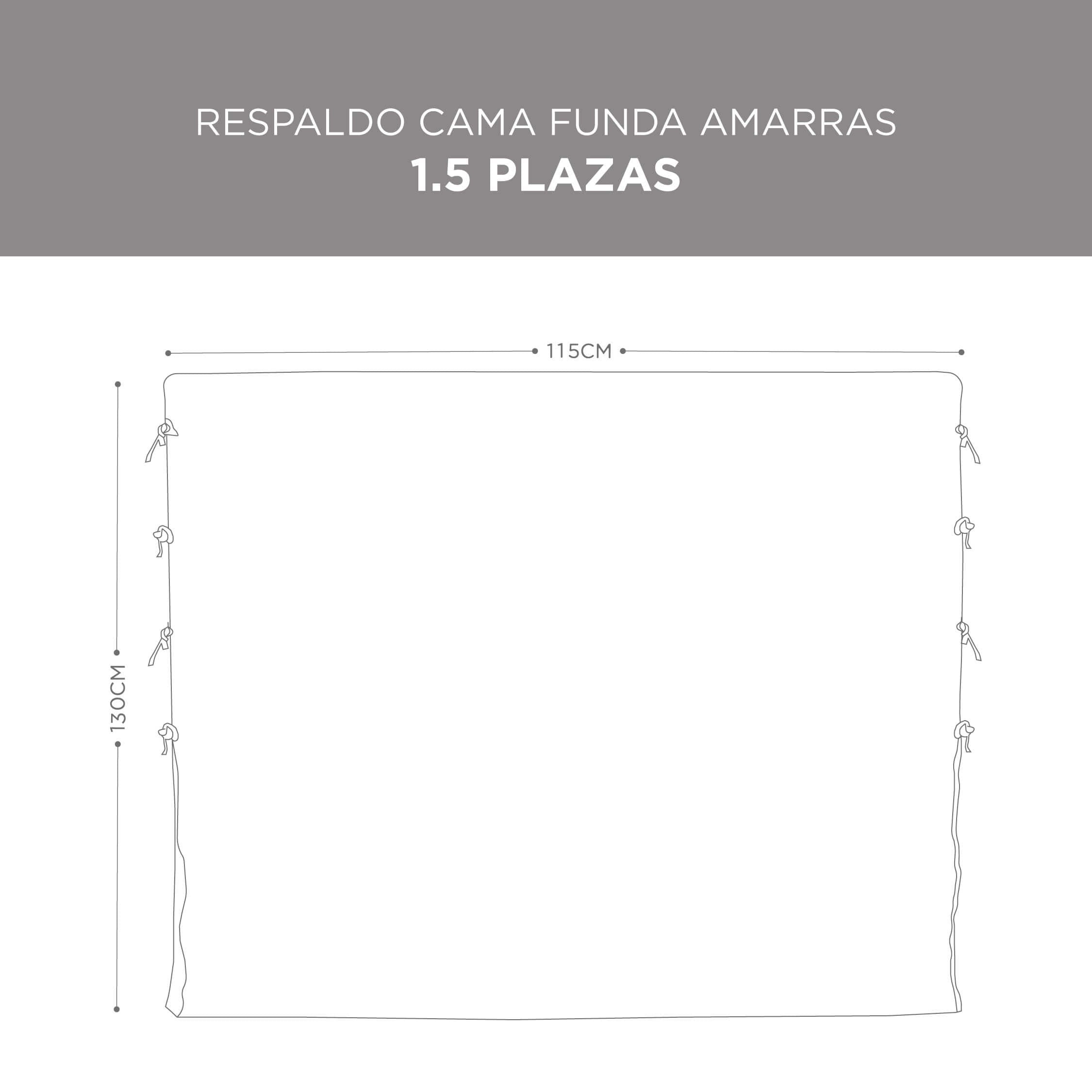 Respaldo Funda Lino Amarras Perla