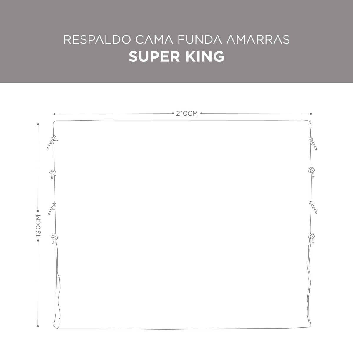 Respaldo Funda Algodón Amarras Visón