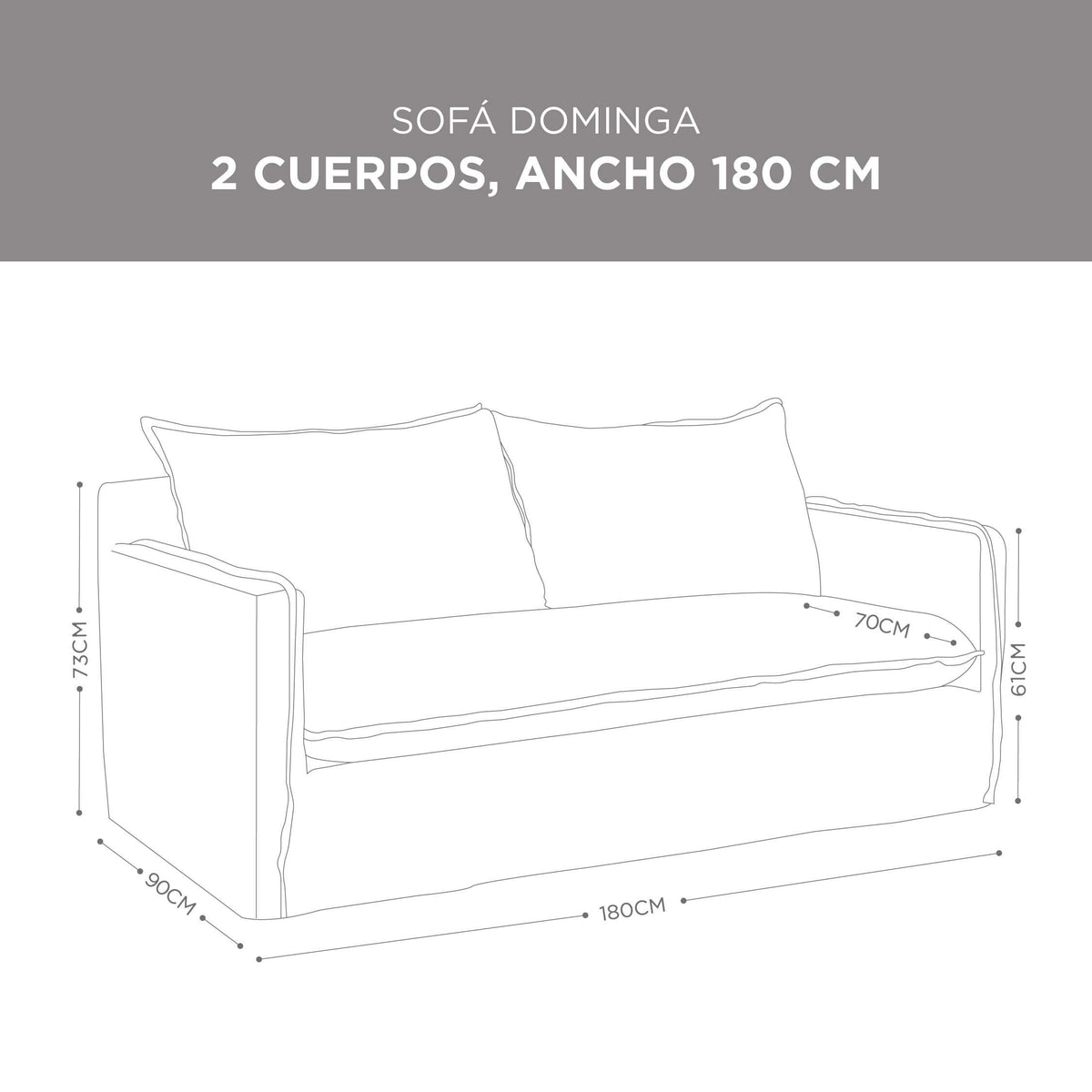 Sofá Dominga Lino Blanco