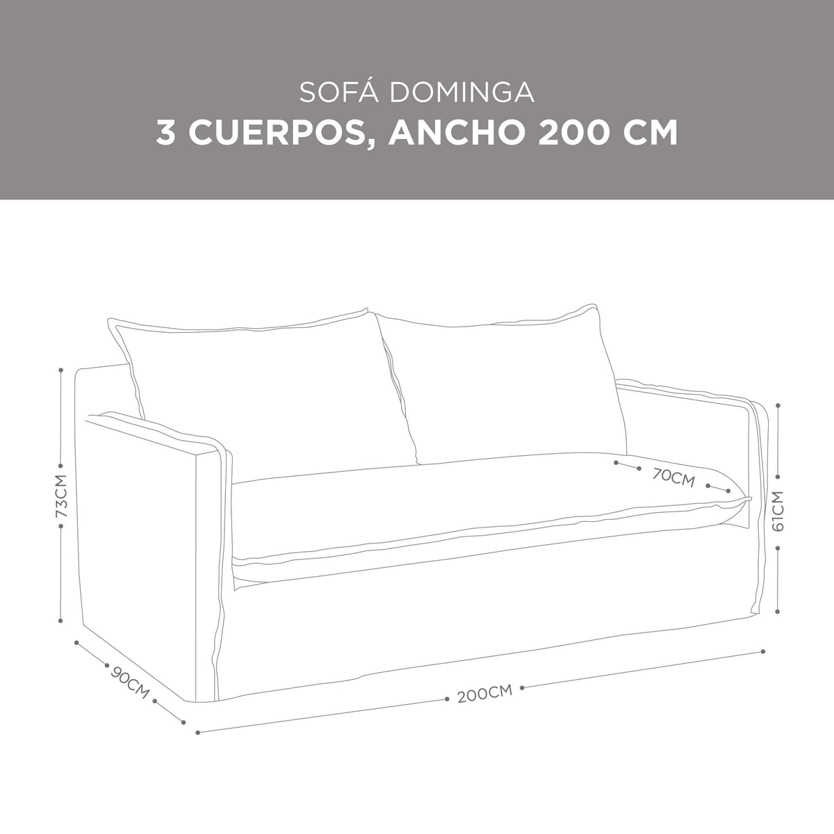 Sofá Dominga Lino Natural