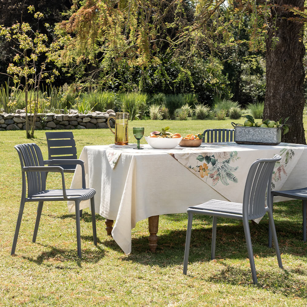 Silla Terraza Piastra Gris Oscuro