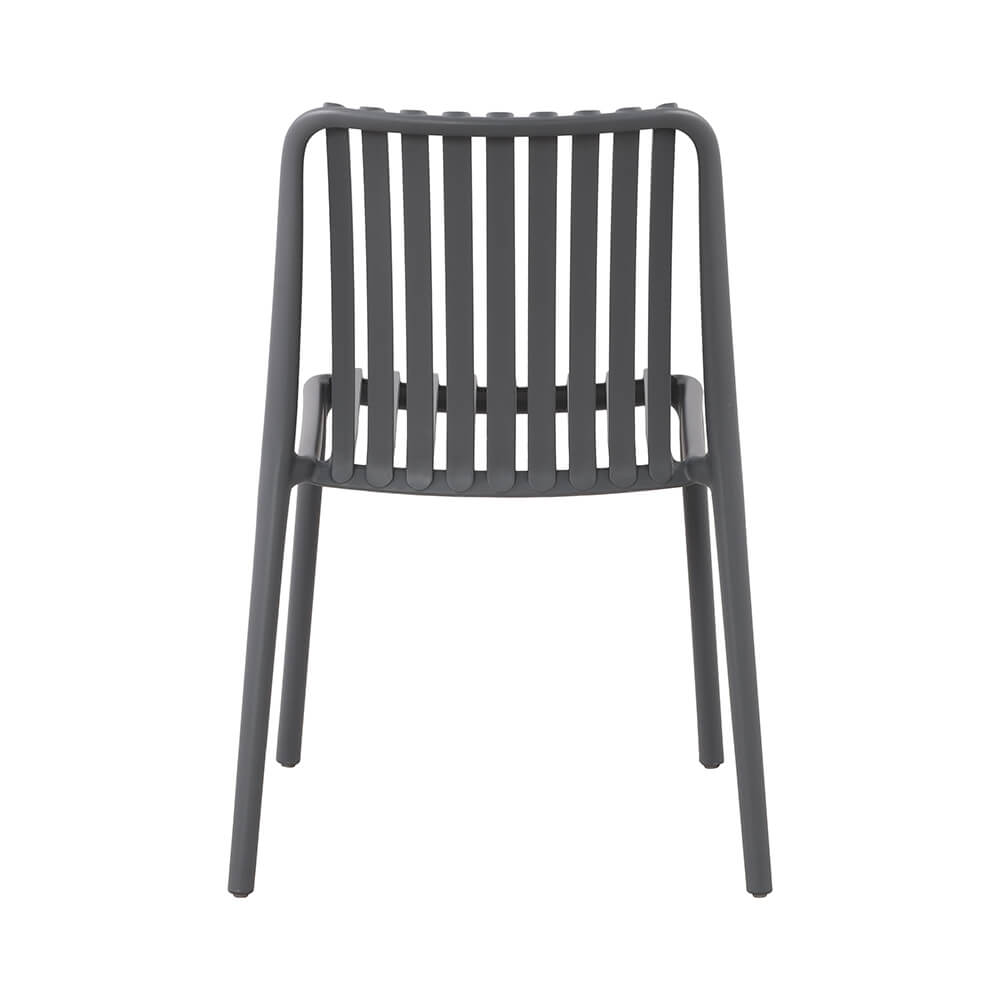 Silla Terraza Piastra Gris Oscuro