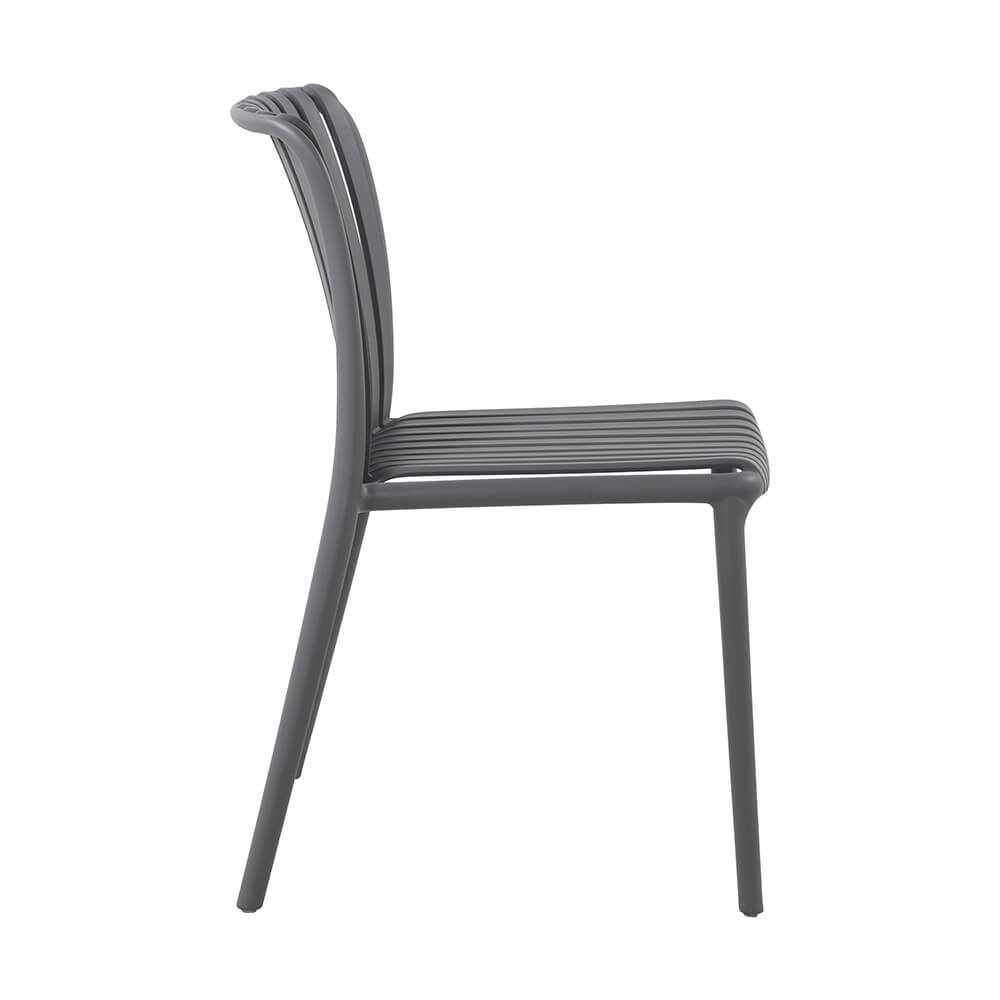 Silla Terraza Piastra Gris Oscuro