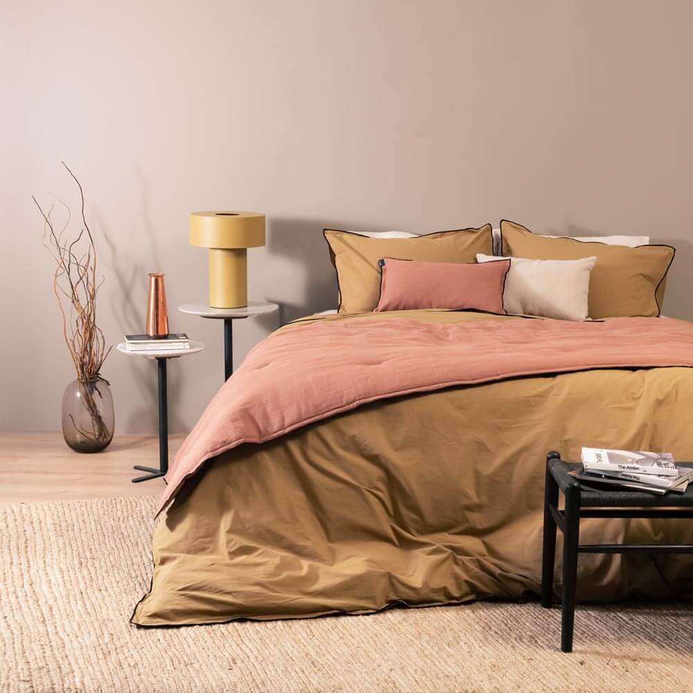 Funda de Plumón Frame Super King Ocre