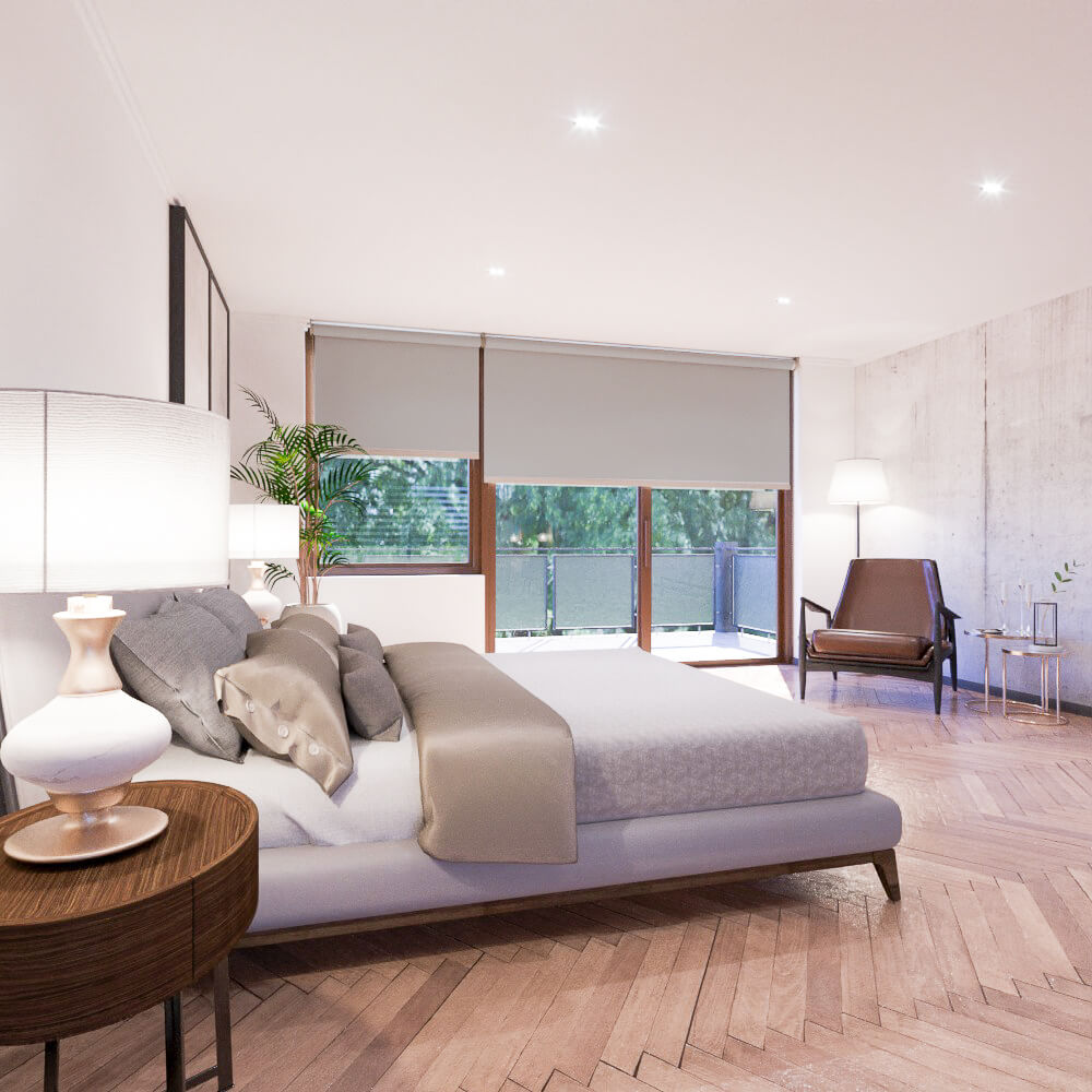 Cortina Roller BlackOut Munchen Gris Perla