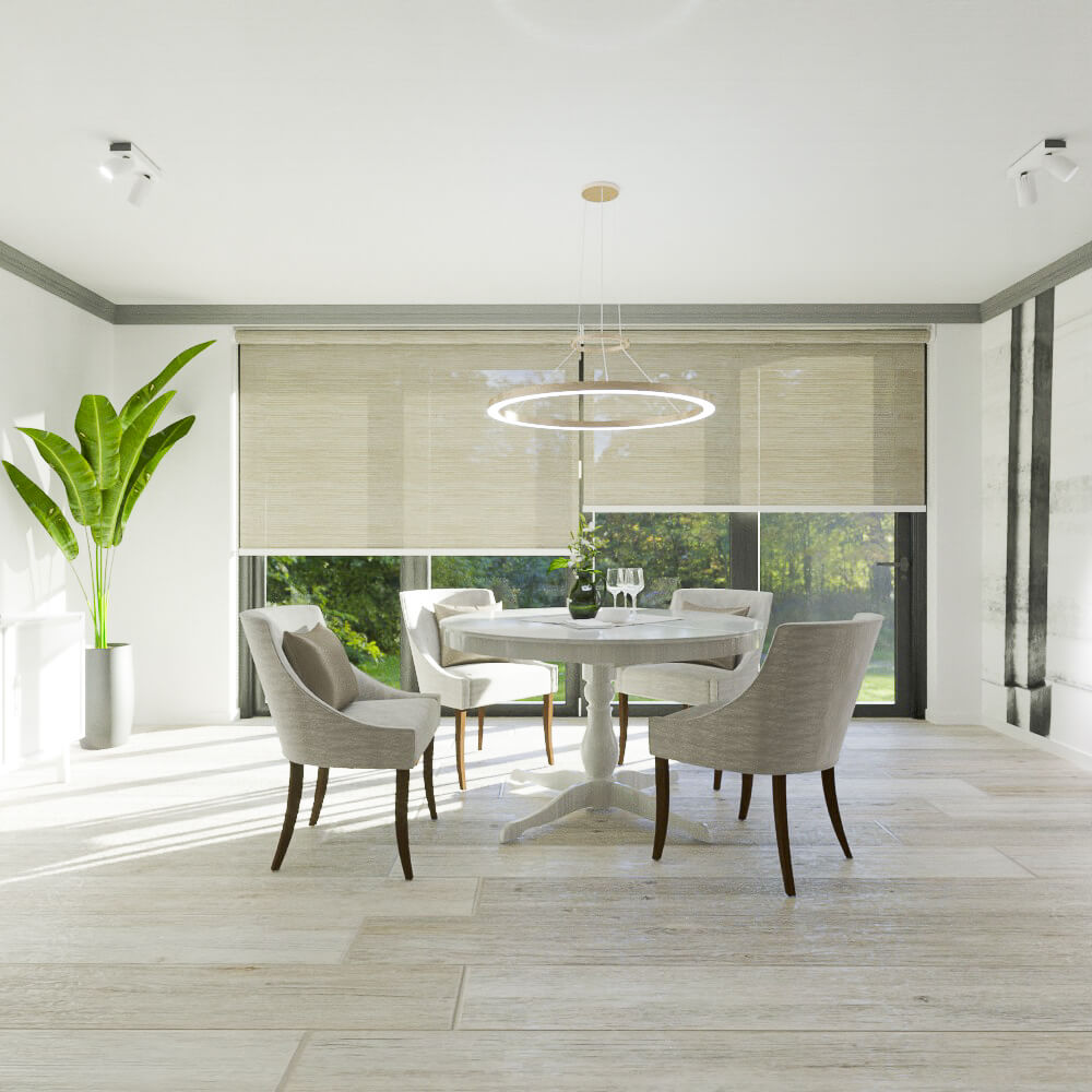 Cortina Roller Natural Saigon Blanco