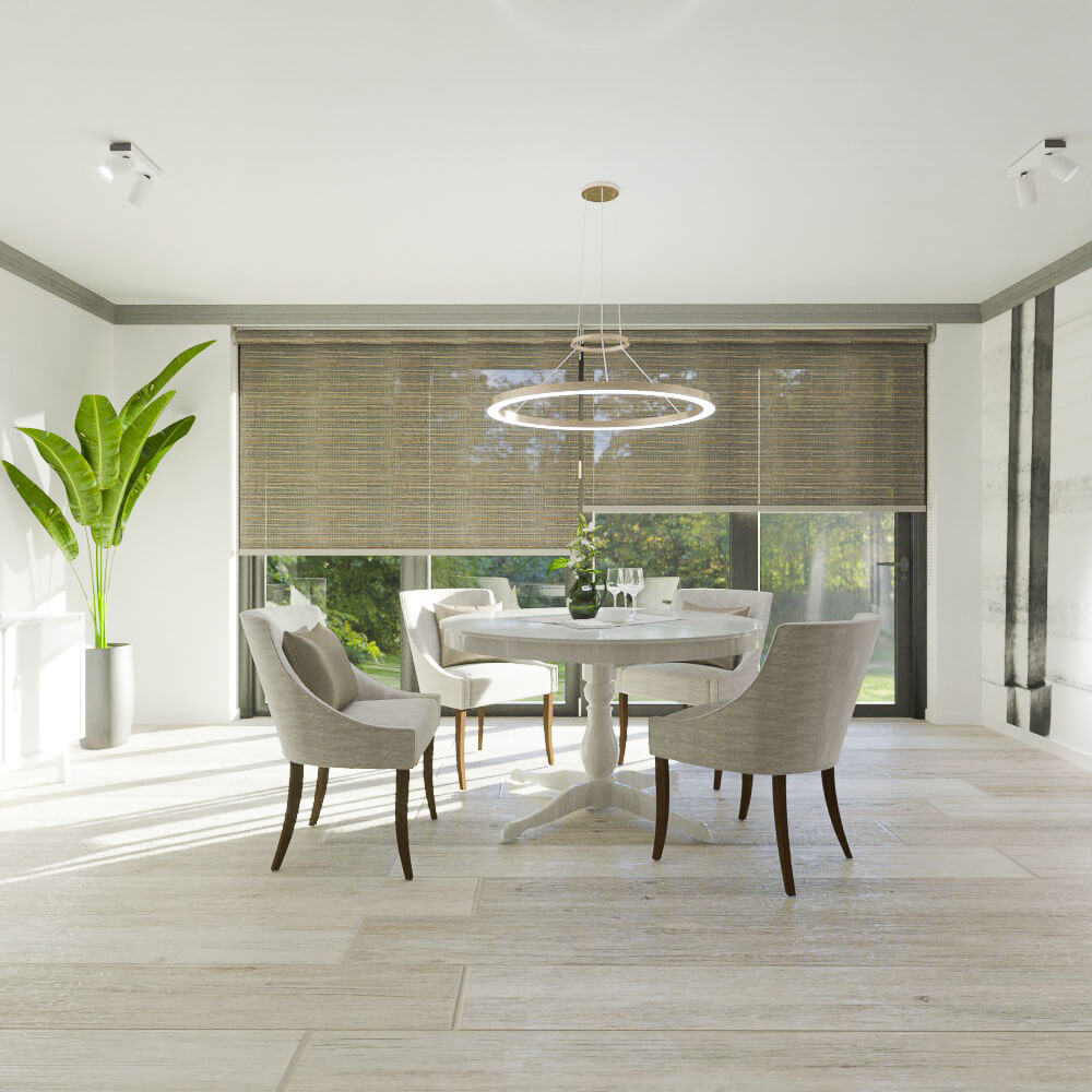 Cortina Roller Natural Jinju Negro