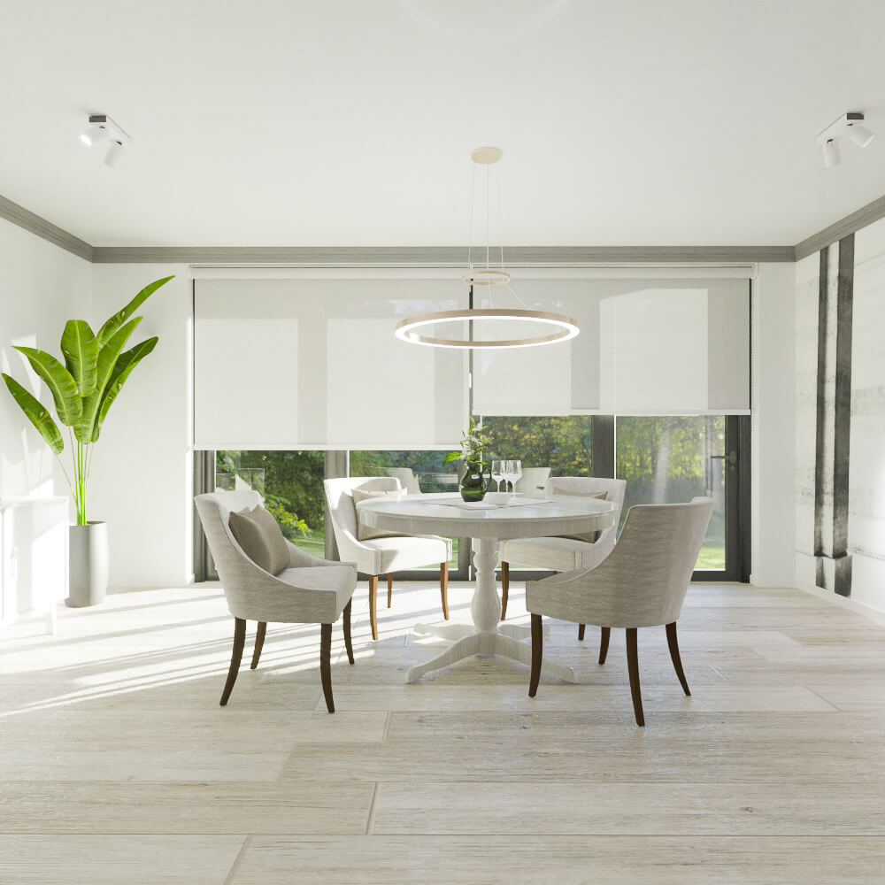 Cortina Roller Natural Pap Blanco