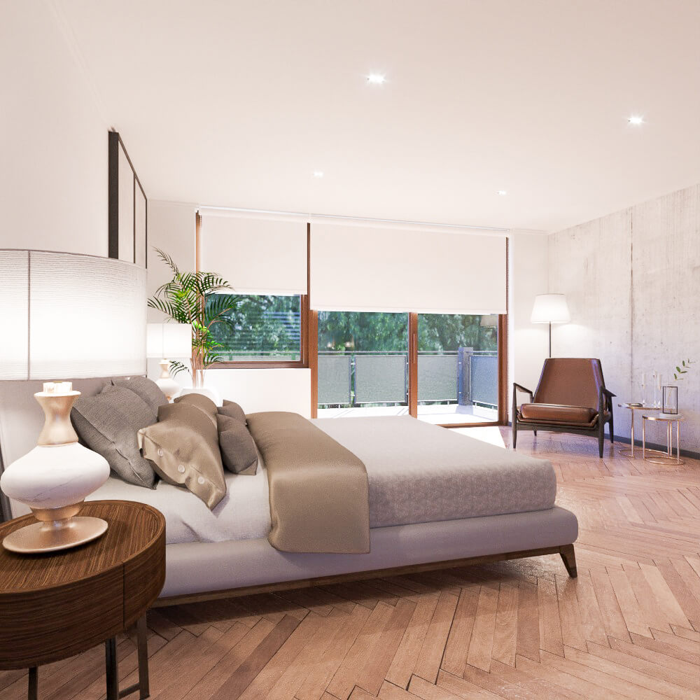 Cortina Roller BlackOut Munchen Blanco Invierno