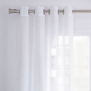 Set 2 Cortinas Velo Lisa 140x220cm Blanca