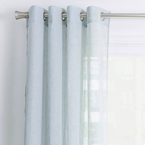 Set 2 Cortinas Velo Lisa 140x220cm Celeste