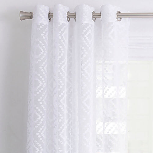 Cortina Velo Devore 140x220cm Blanco