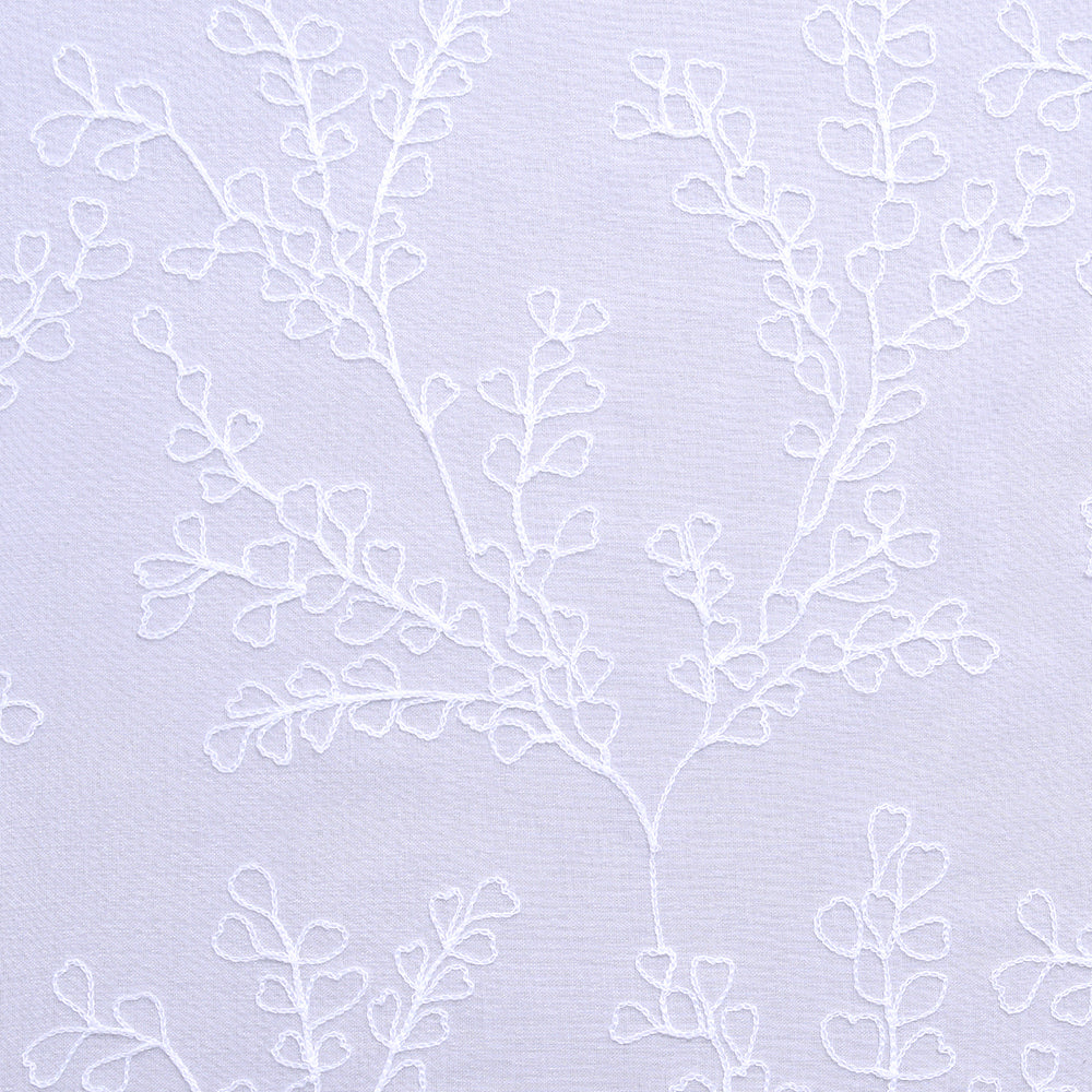 Cortina Velo Bordada 140x220cm Blanco