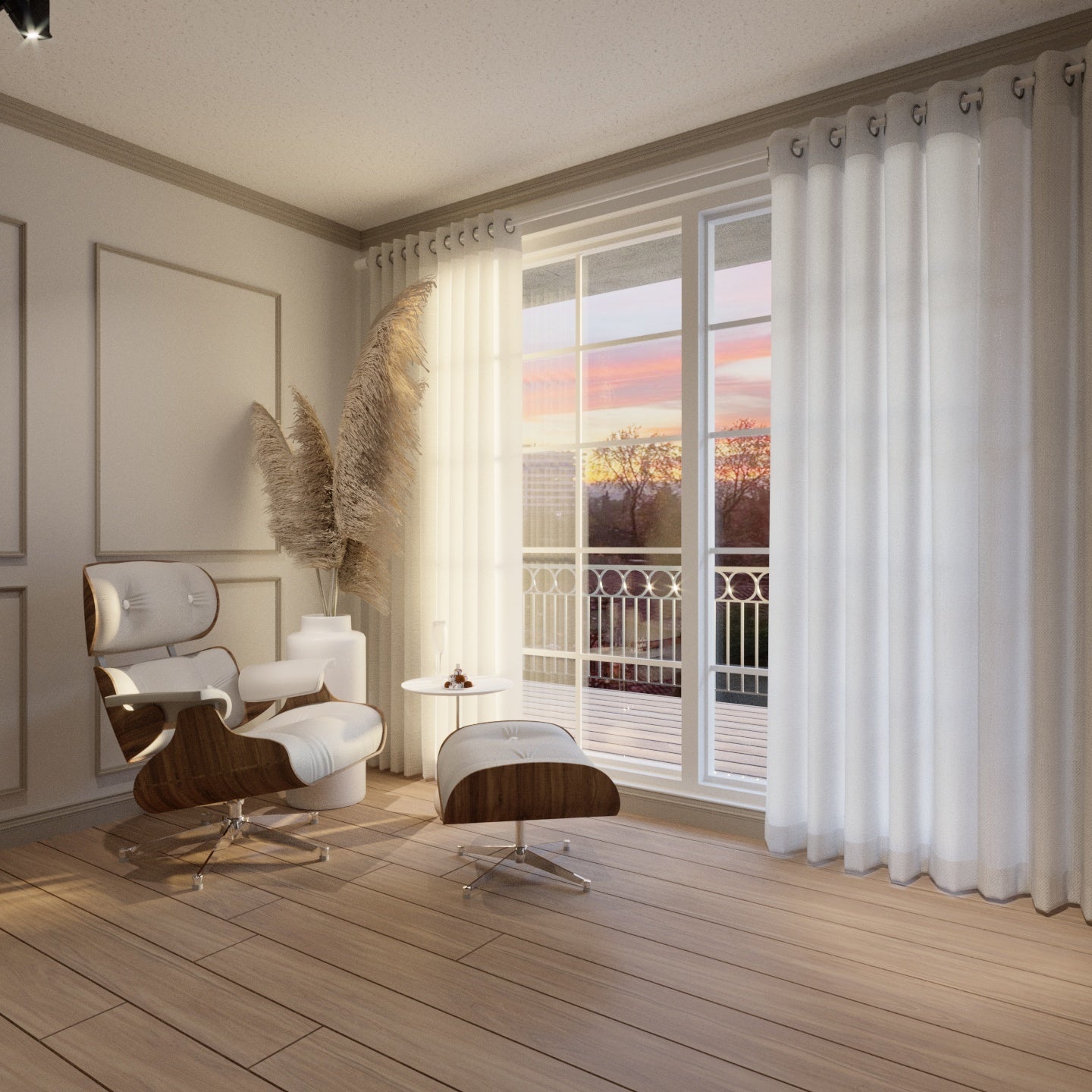 Cortina Chenille 140x220cm Cruda