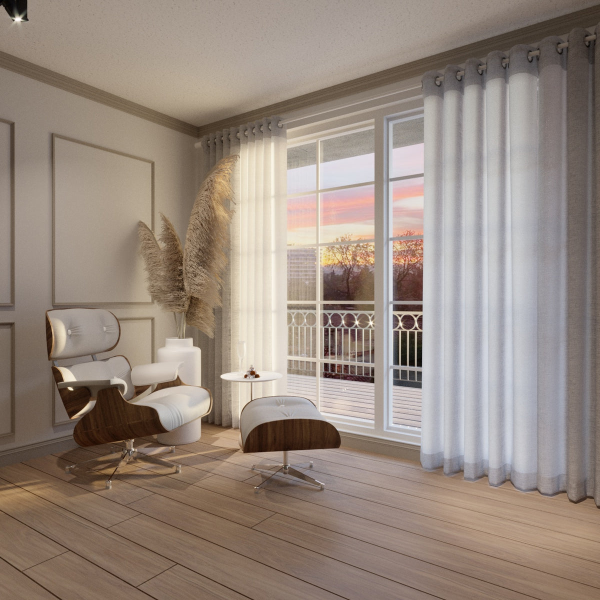 Cortina Chenille 140x220cm Gris