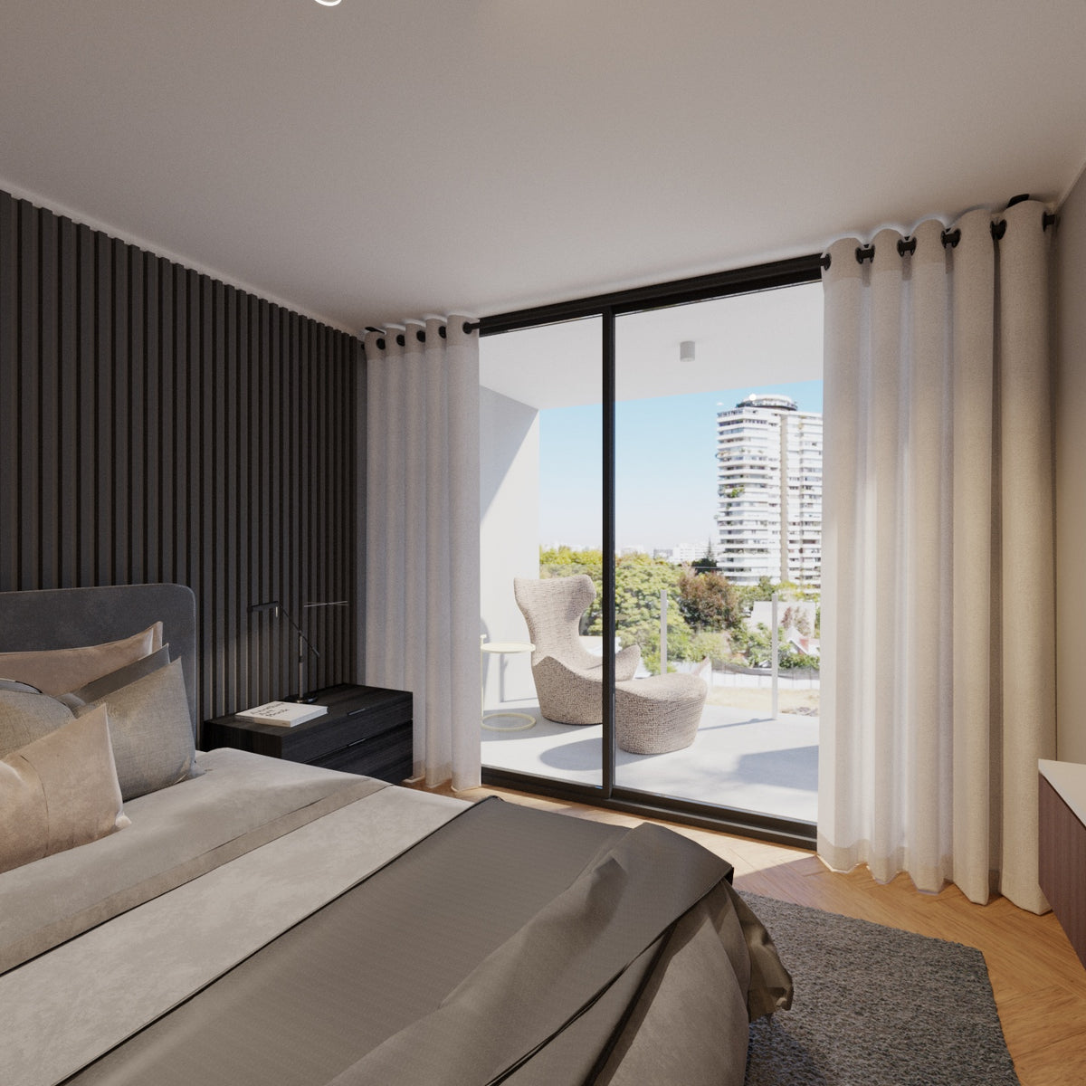 Cortina Sun Out 135x220cm Crudo