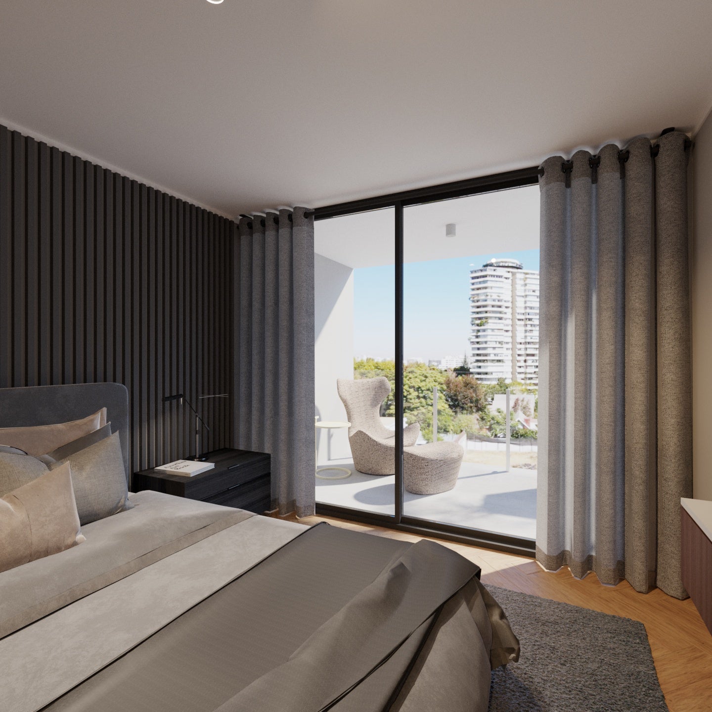 Cortina Sun Out 135x220cm Marengo