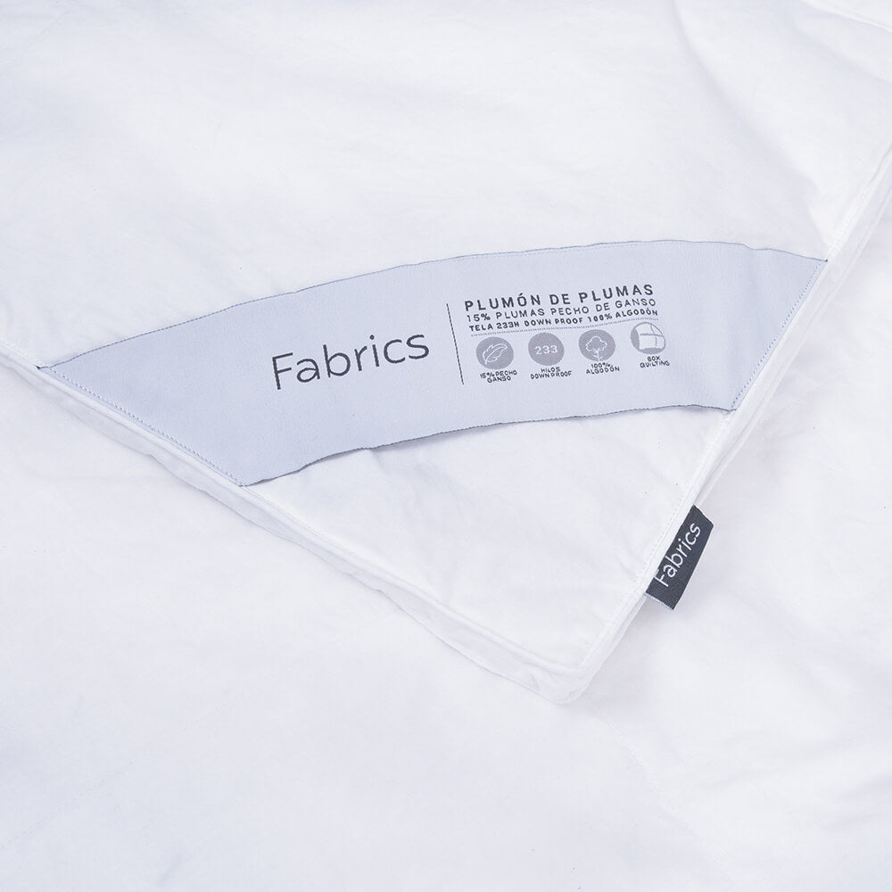 Plumón Pluma 15% Pecho 1.5 Plazas Blanco