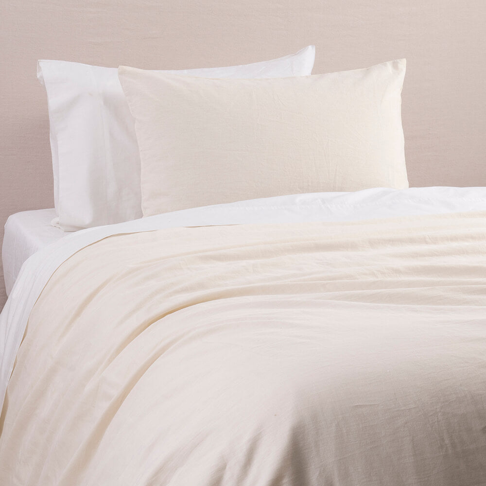 Funda de Plumón Lino 1.5 Plazas Crudo