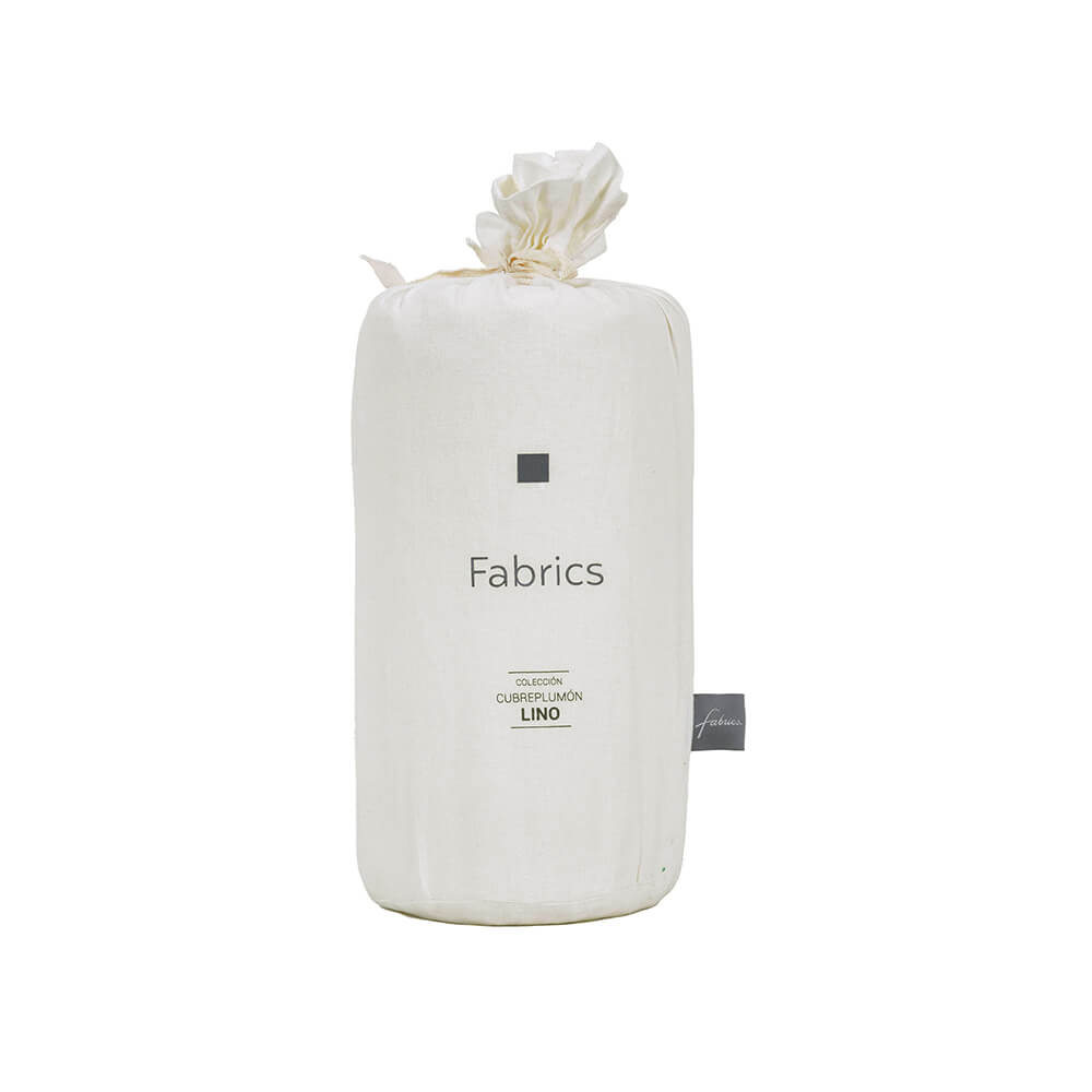 Funda de Plumón Lino 1.5 Plazas Crudo