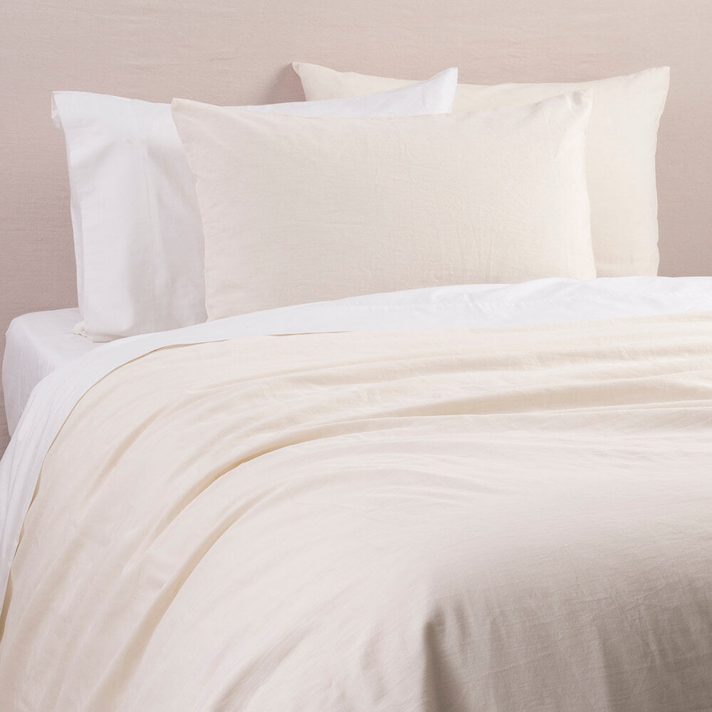 Funda de Plumón Lino 2 Plazas Crudo