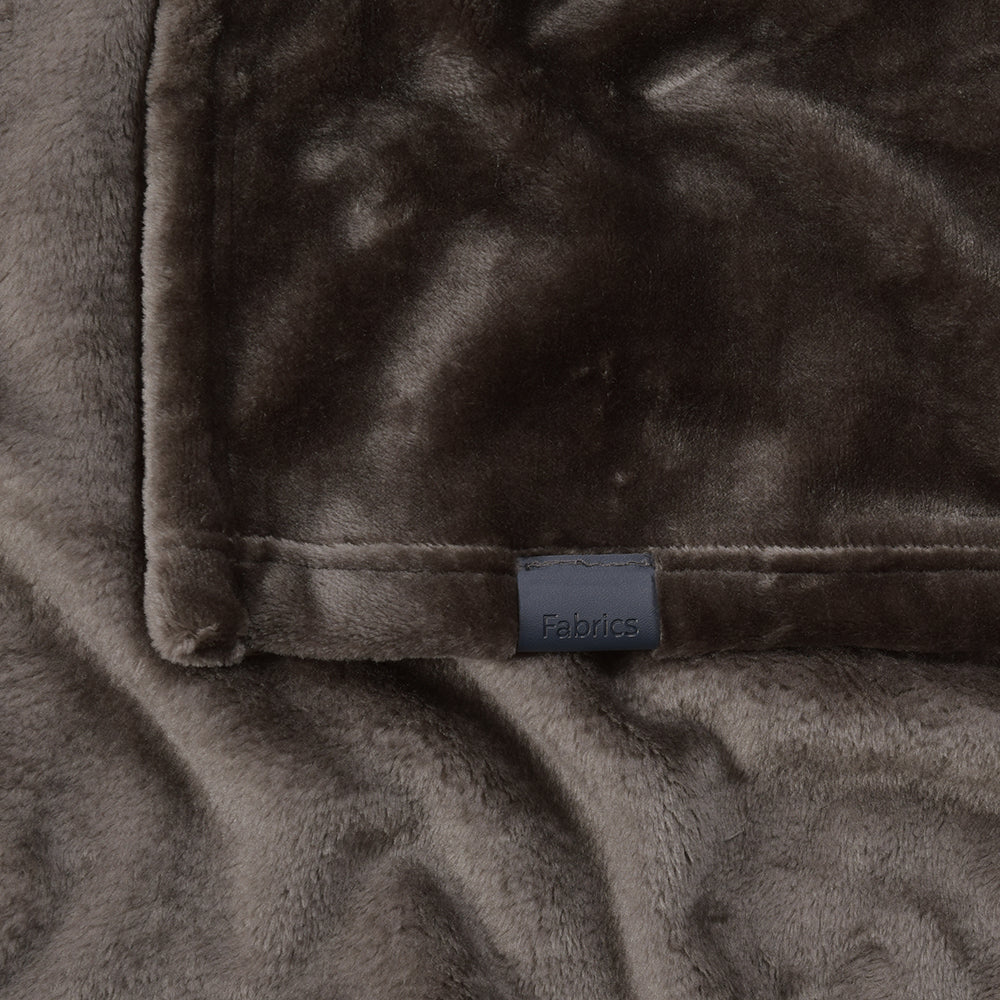 Frazada Flannel Básica 2 Plazas Gris