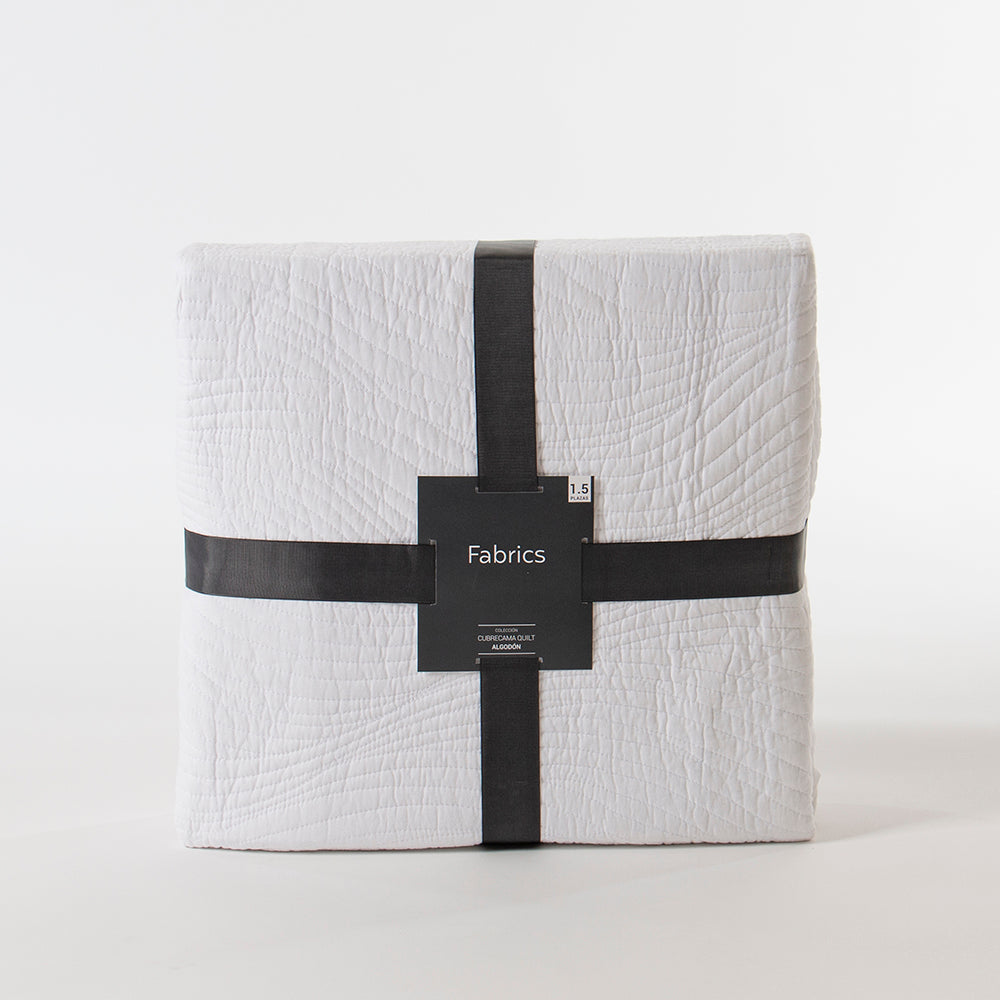 Cubrecama Quilt Slate 1.5 Plazas Blanco