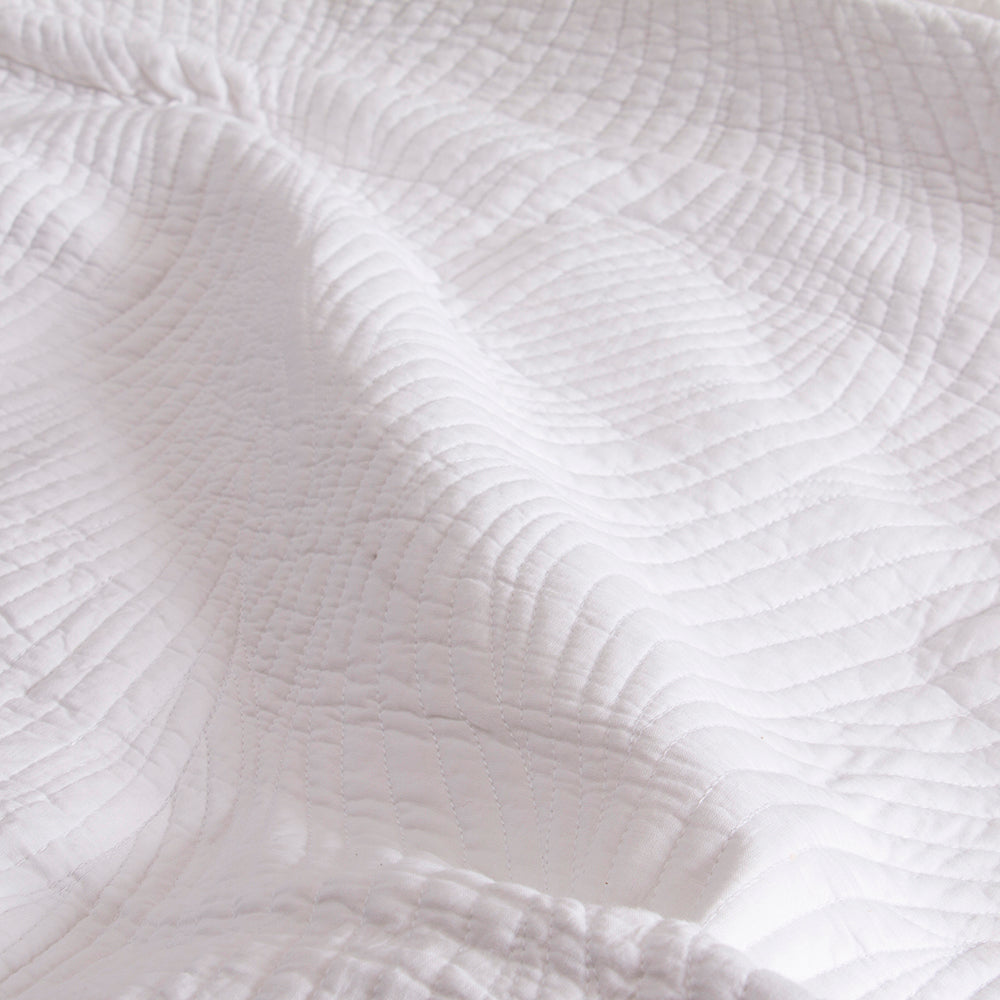 Cubrecama Quilt Slate King Blanco