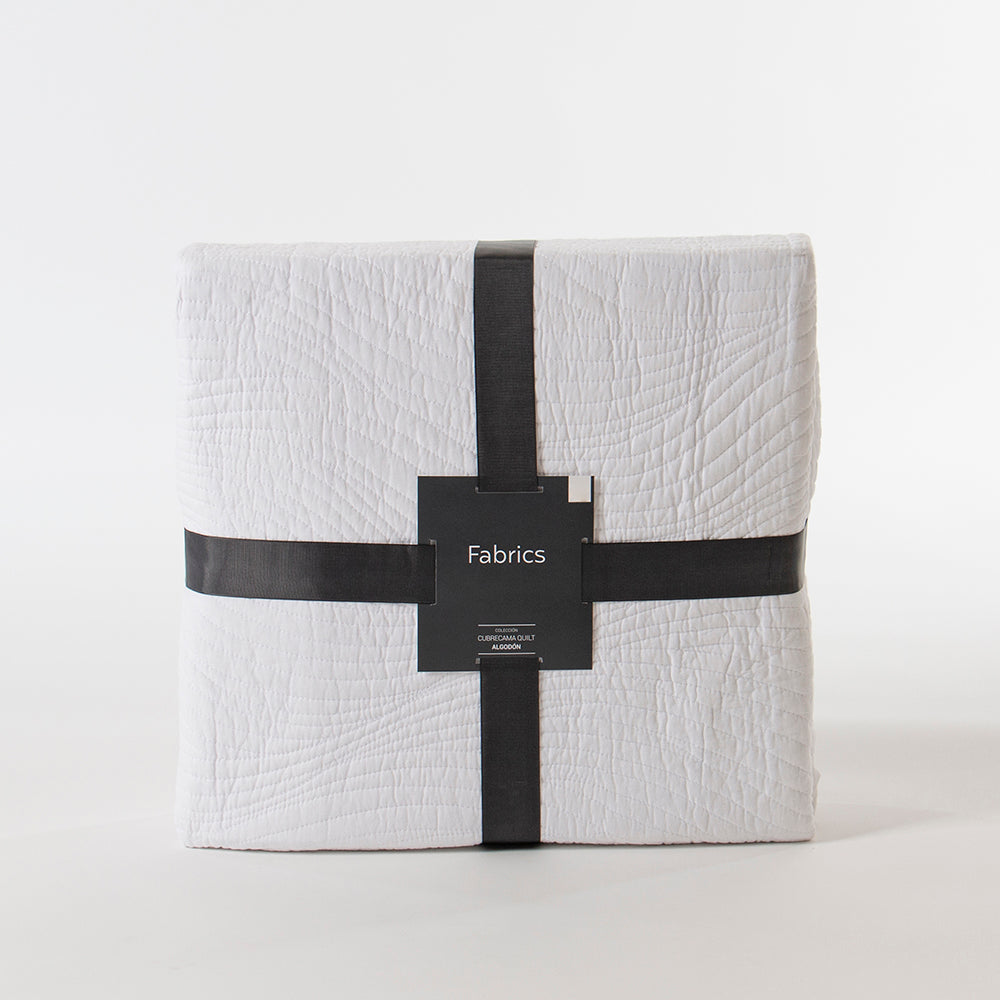 Cubrecama Quilt Slate Super King Blanco