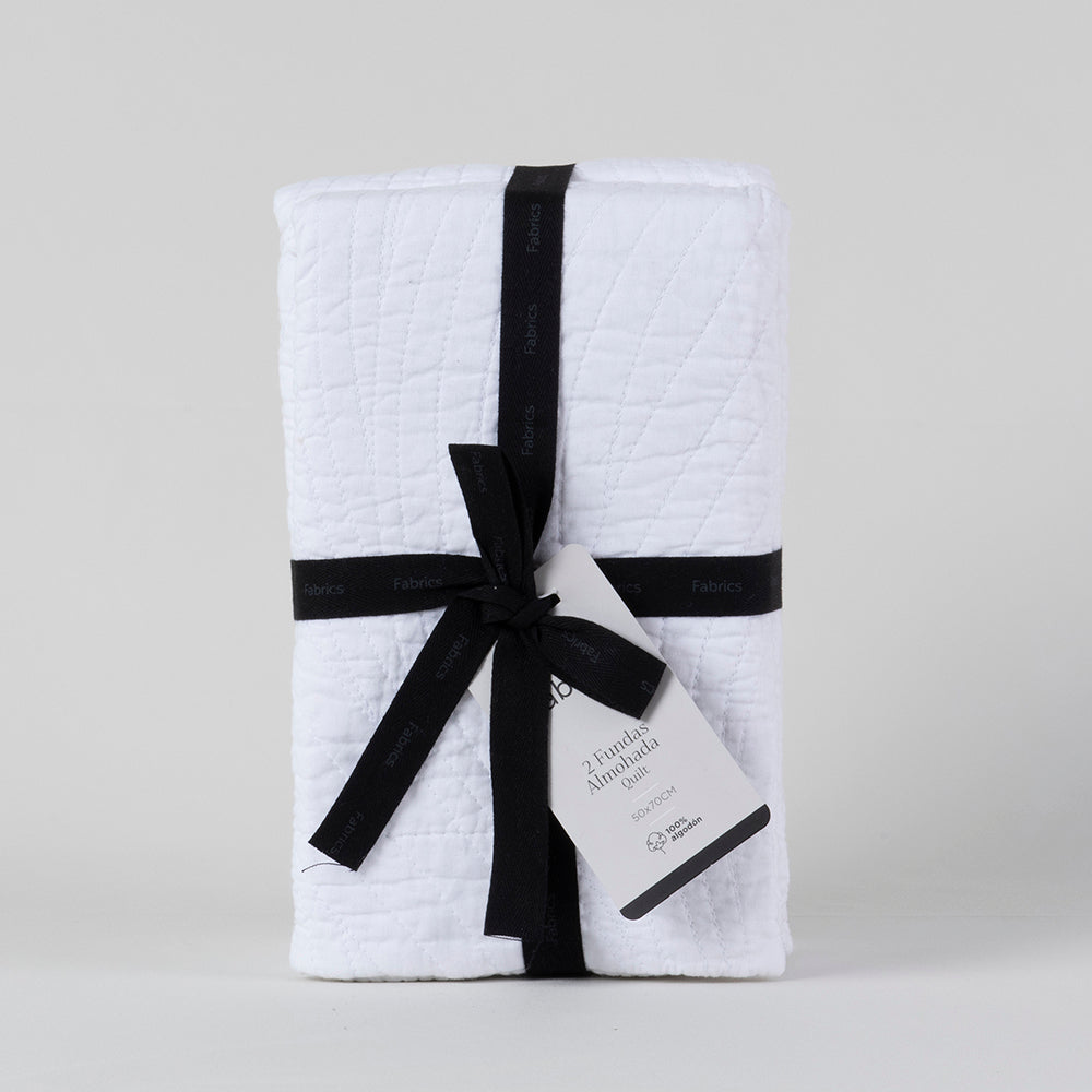 Set 2 Fundas Almohadas Slate 50x70cm Blanco