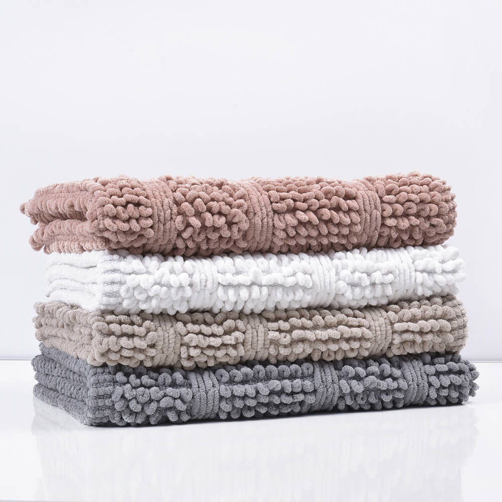 Piso Baño Micro-Chenilla Franjas Marengo