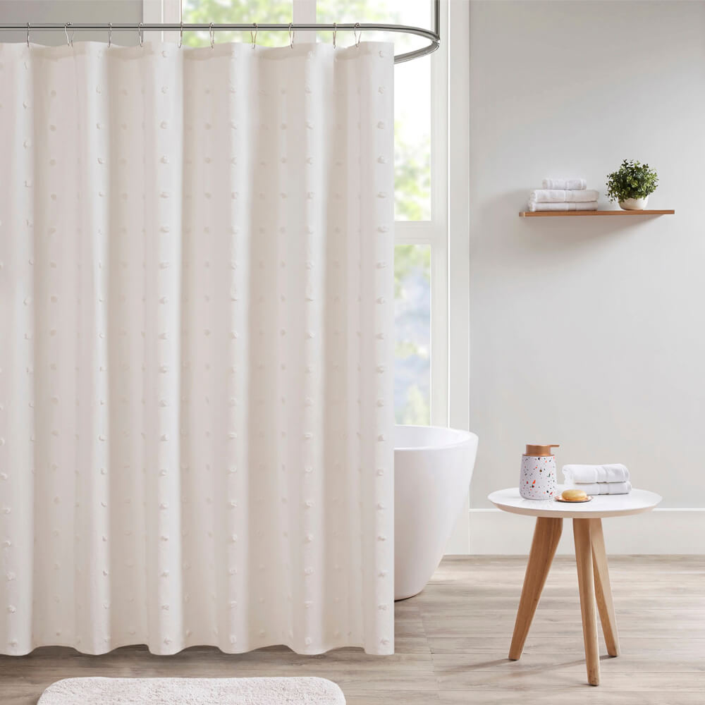 Cortina Baño Dots Crudo