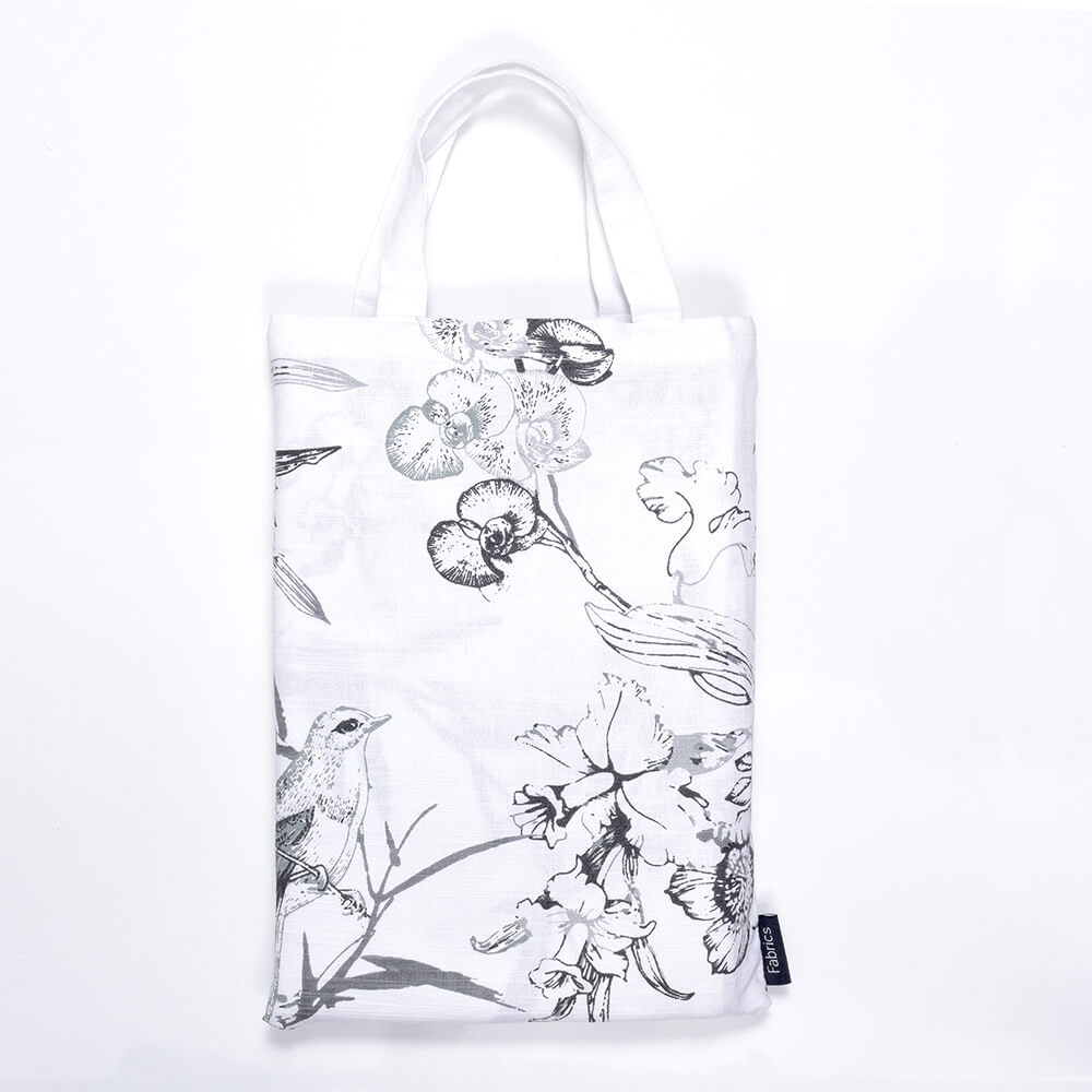 Cortina Baño Estampada Floral Negro