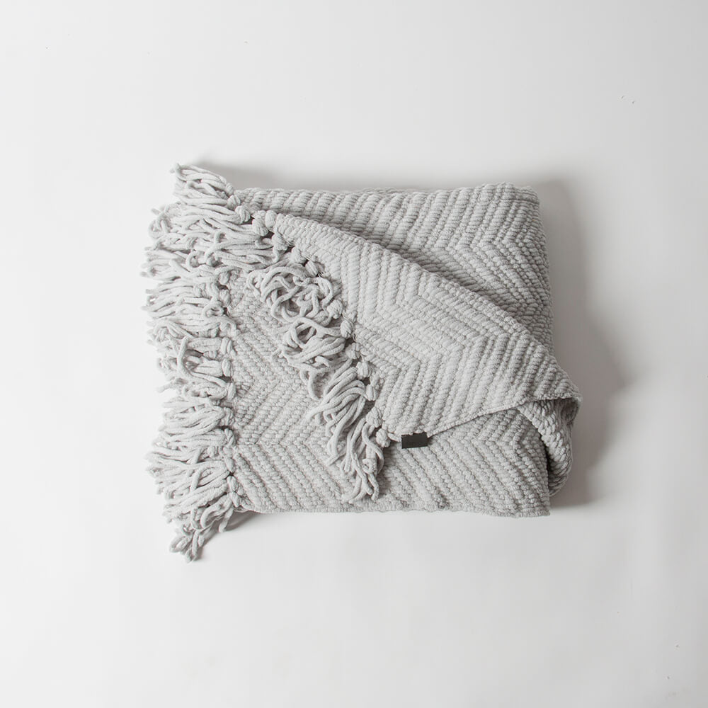 Manta Chunky Zigzag Perla