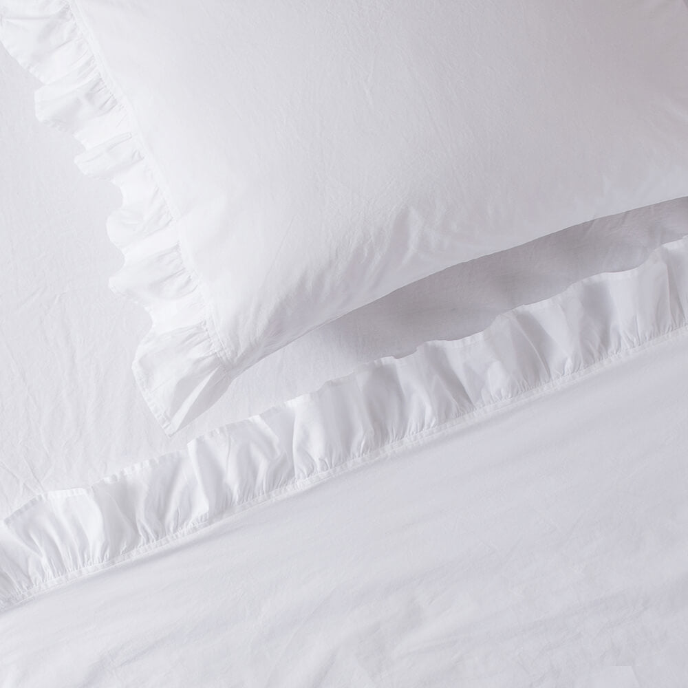 Sábana 200 Hilos Volants 1.5 Plazas Blanca