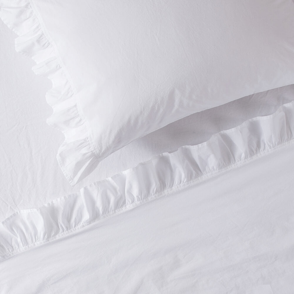 Sábana 200 Hilos Volants Super King Blanca