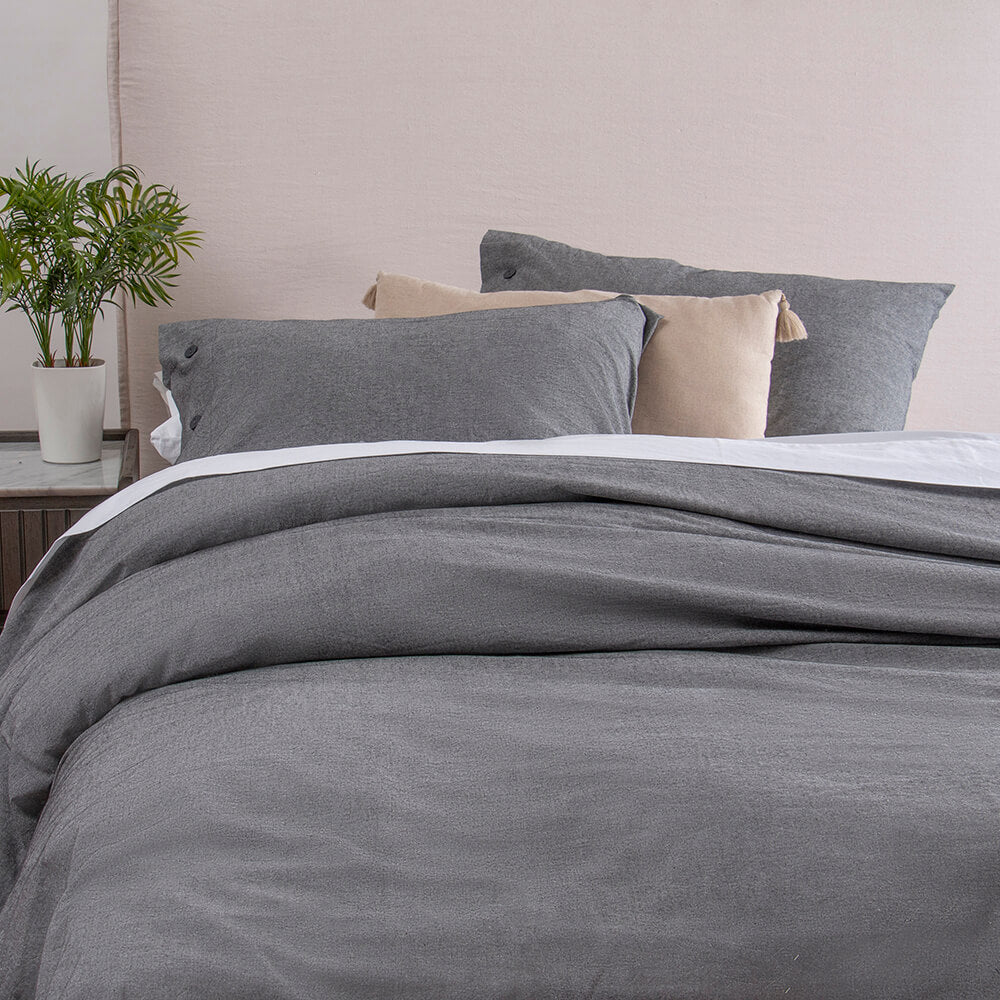 Funda de Plumón Algodón Chambray Super King Marengo