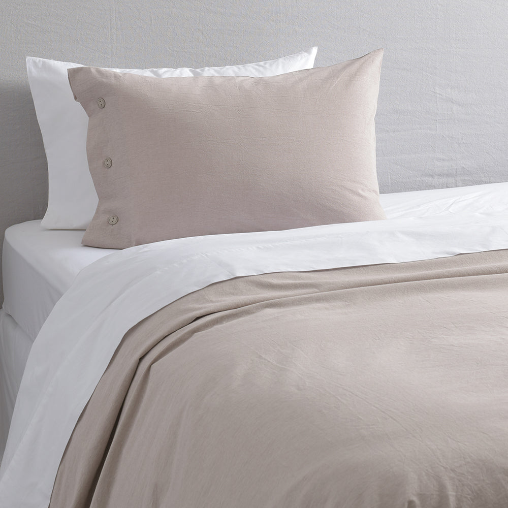 Funda de Plumón Algodón Chambray 1.5 Plazas Beige