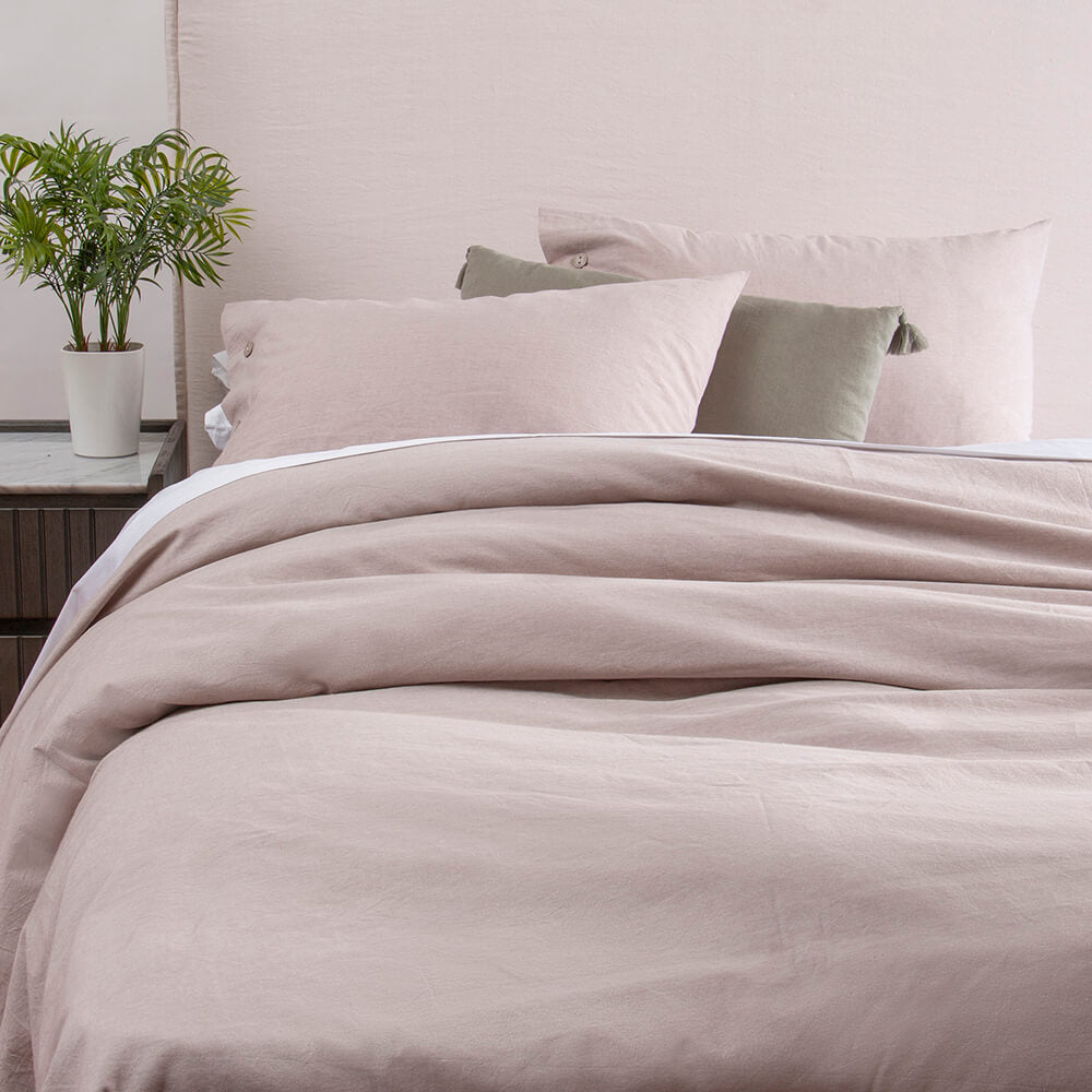 Funda de Plumón Algodón Chambray King Beige