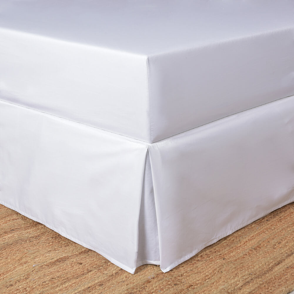 Faldón 200 Hilos Liso 2 Plazas Blanco