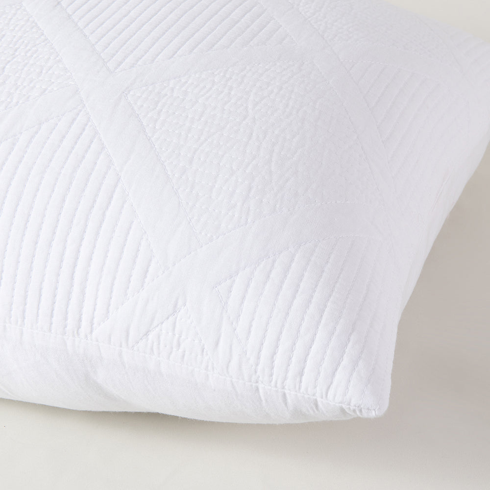 Cojín Quilt Rombos 50x50cm Blanco