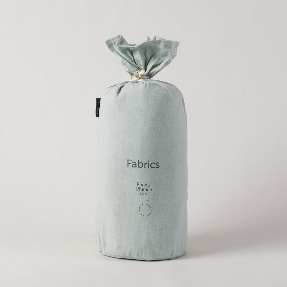 Funda de Plumón Lino 2 Plazas Verde Agua