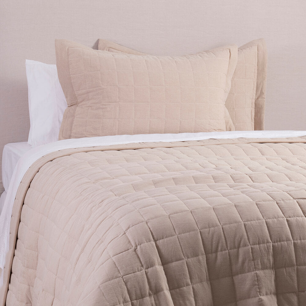 Cubrecama Quilt Oxford King Beige