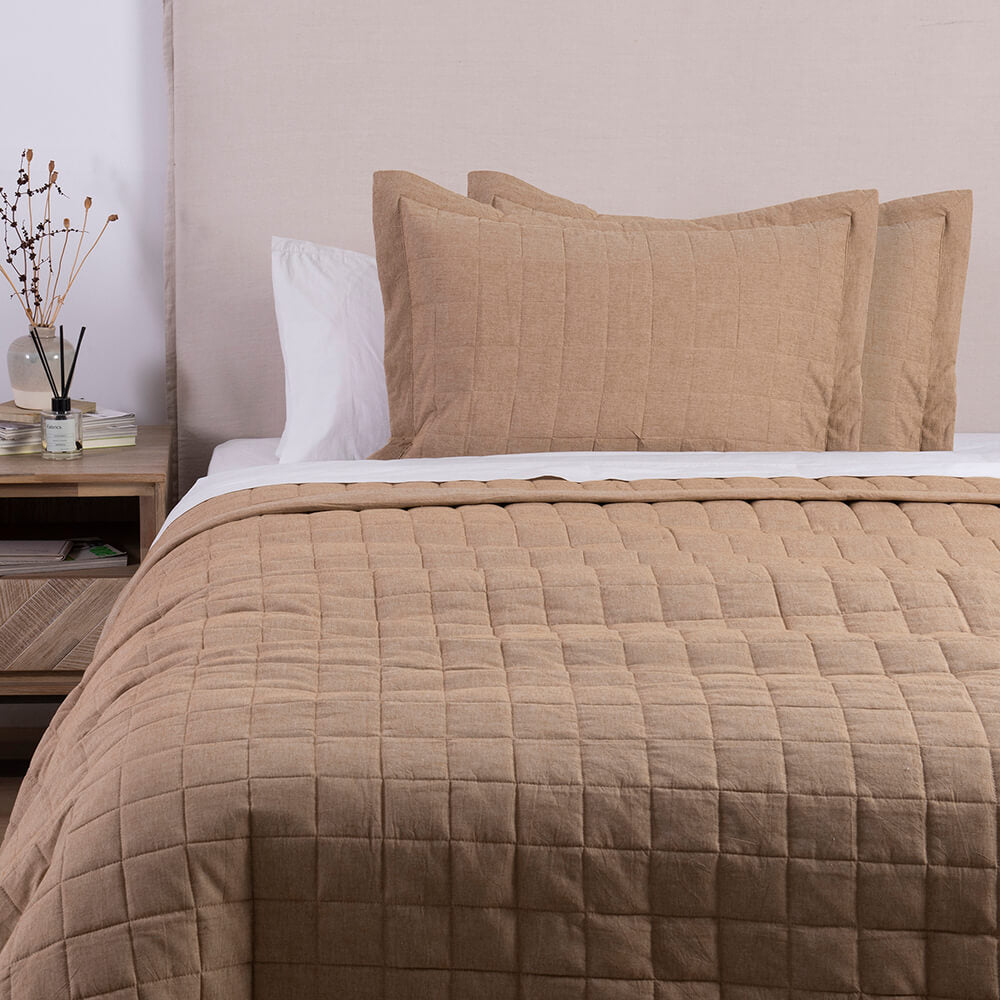 Cubrecama Quilt Oxford King Ocre