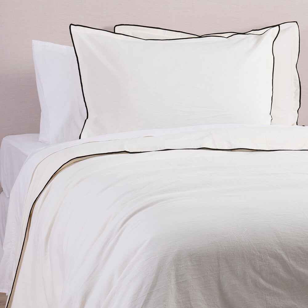 Funda Plumón Frame 2 Plazas Crudo